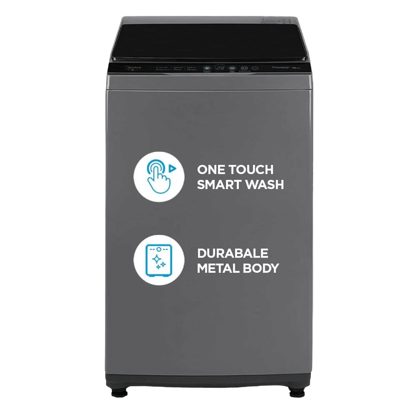 Midea 7 kg 5 Star Fully Automatic Top Load Washing Machine (MA100W70/G-IN, Lint Filter, Grey) Midea 7 kg 5 Star Fully Automatic Top Load Washing Machine (MA100W70/G-IN, Lint Filter, Grey)_1