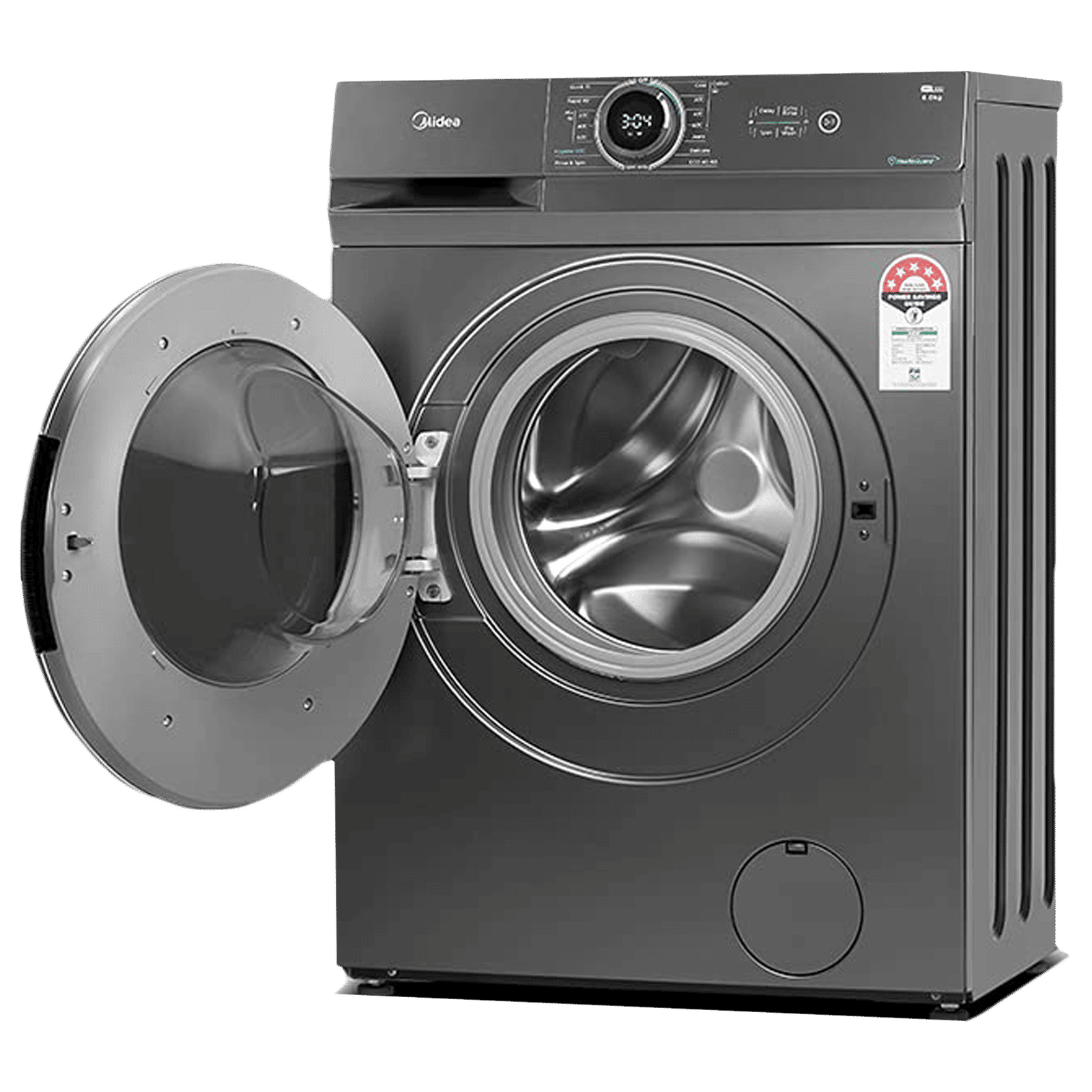 Midea 6 kg 5 Star Fully Automatic Front Load Washing Machine (MF100W60/T-IN, In-Built Heater, Dark Grey)_10