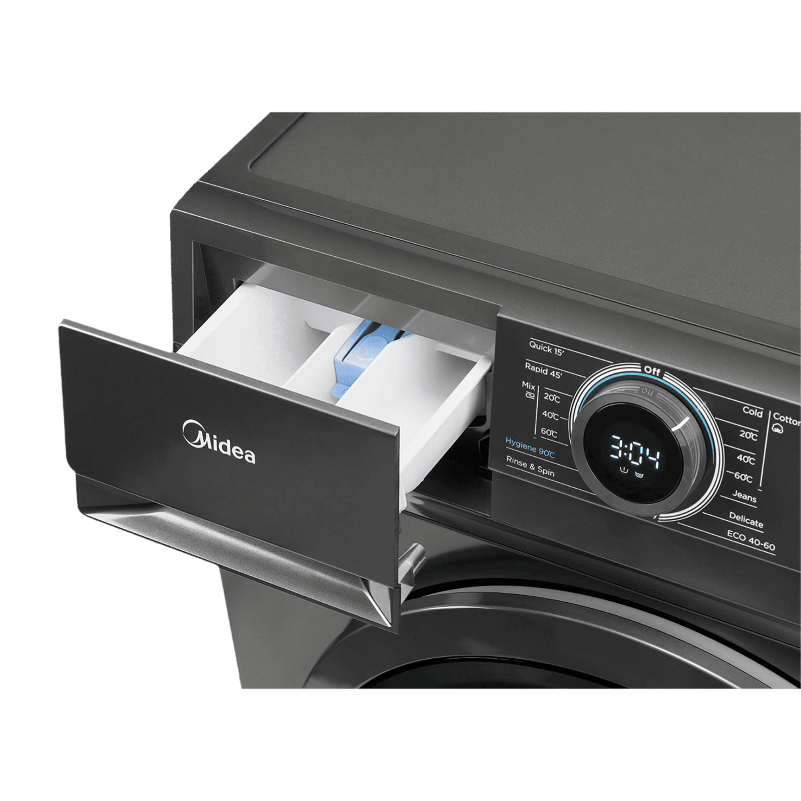 Midea 6 kg 5 Star Fully Automatic Front Load Washing Machine (MF100W60/T-IN, In-Built Heater, Dark Grey)_8