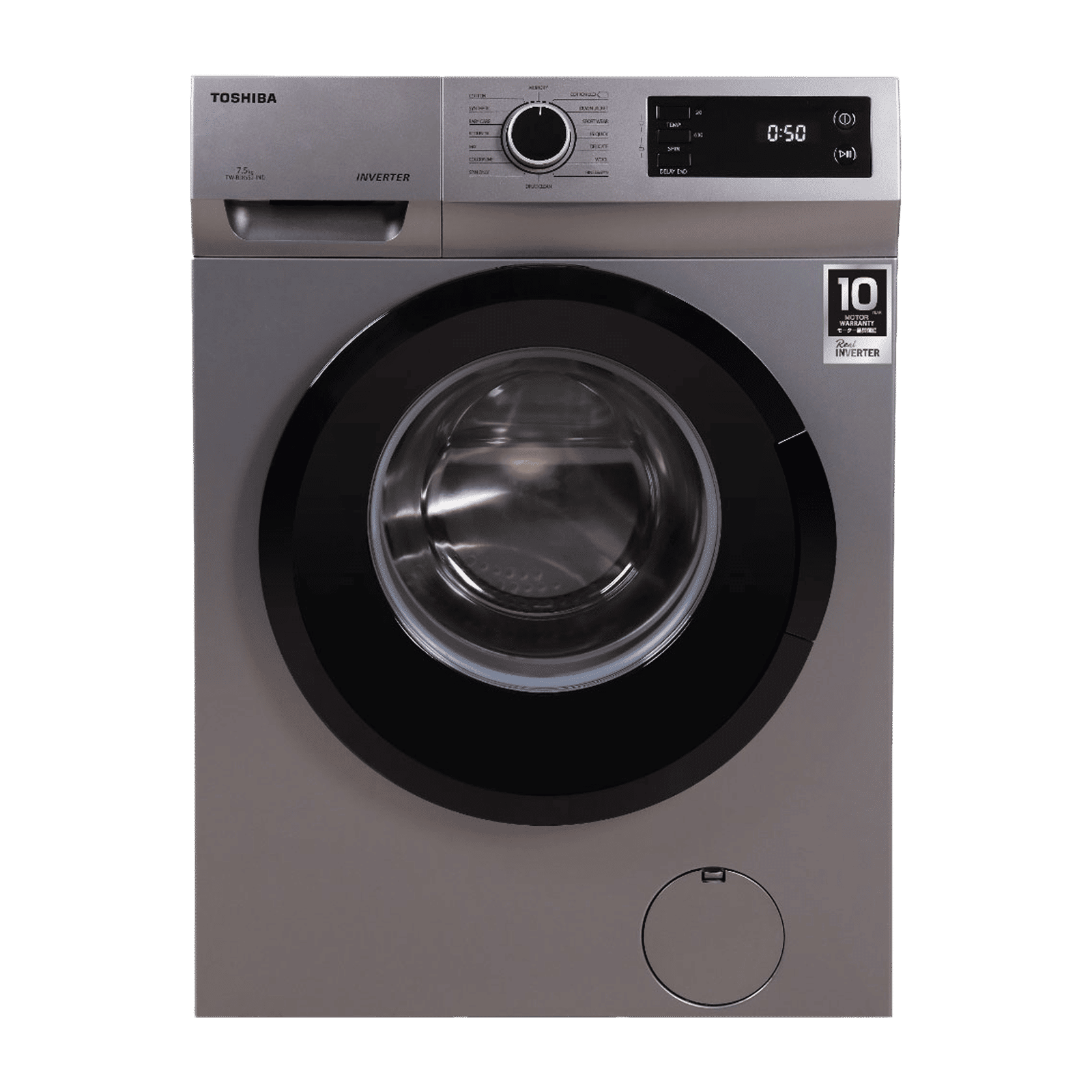 TOSHIBA 7.5 kg 5 Star Inverter Fully Automatic Front Load Washing Machine (TW-BJ85S2-IND(SK), In-Built Heater, Silver) TOSHIBA 7.5 kg 5 Star Inverter Fully Automatic Front Load Washing Machine (TW-BJ85S2-IND(SK), In-Built Heater, Silver)_1