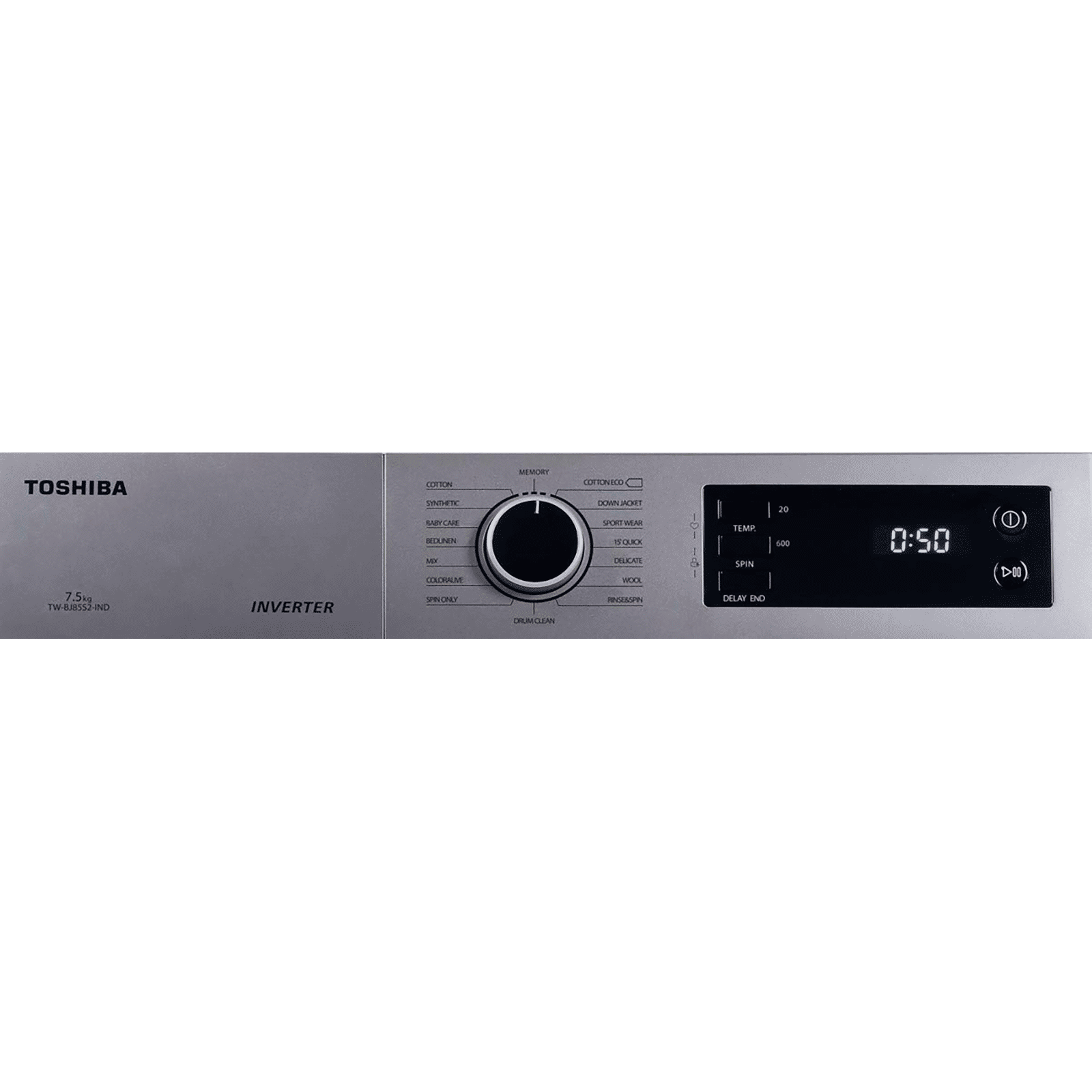 TOSHIBA 7.5 kg 5 Star Inverter Fully Automatic Front Load Washing Machine (TW-BJ85S2-IND(SK), In-Built Heater, Silver) TOSHIBA 7.5 kg 5 Star Inverter Fully Automatic Front Load Washing Machine (TW-BJ85S2-IND(SK), In-Built Heater, Silver)_4