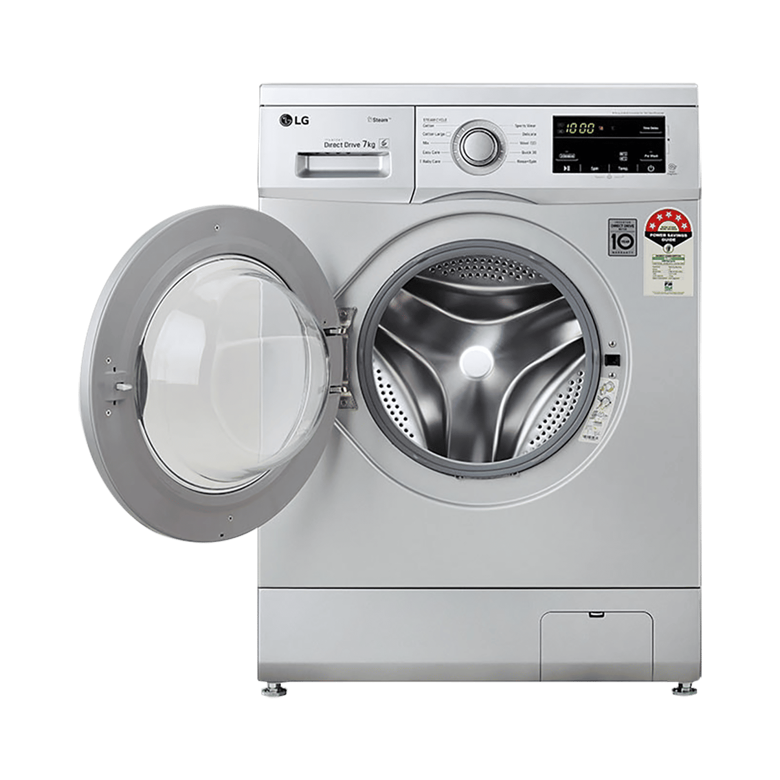 LG 7 kg 5 Star Inverter Fully Automatic Front Load Washing Machine (FHM1207SDL, In-built Heater, Luxury Silver) LG 7 kg 5 Star Inverter Fully Automatic Front Load Washing Machine (FHM1207SDL, In-built Heater, Luxury Silver)_6