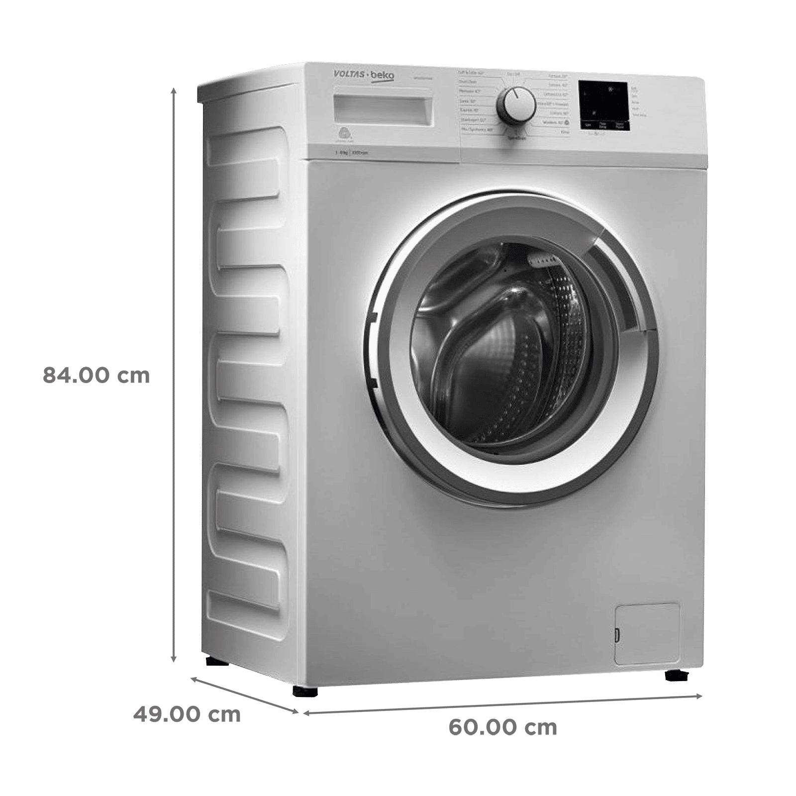 Voltas Beko 6 kg 5 Star Fully Automatic Front Load Washing Machine (WFL6010VPWW, In-built Heater, White)_3