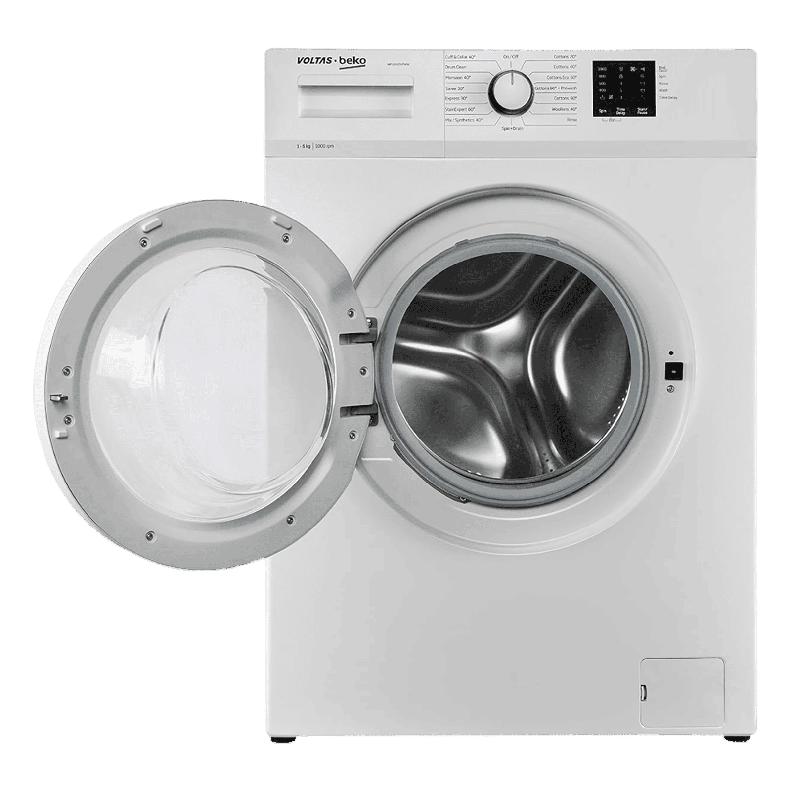 Voltas Beko 6 kg 5 Star Fully Automatic Front Load Washing Machine (WFL6010VPWW, In-built Heater, White)_6