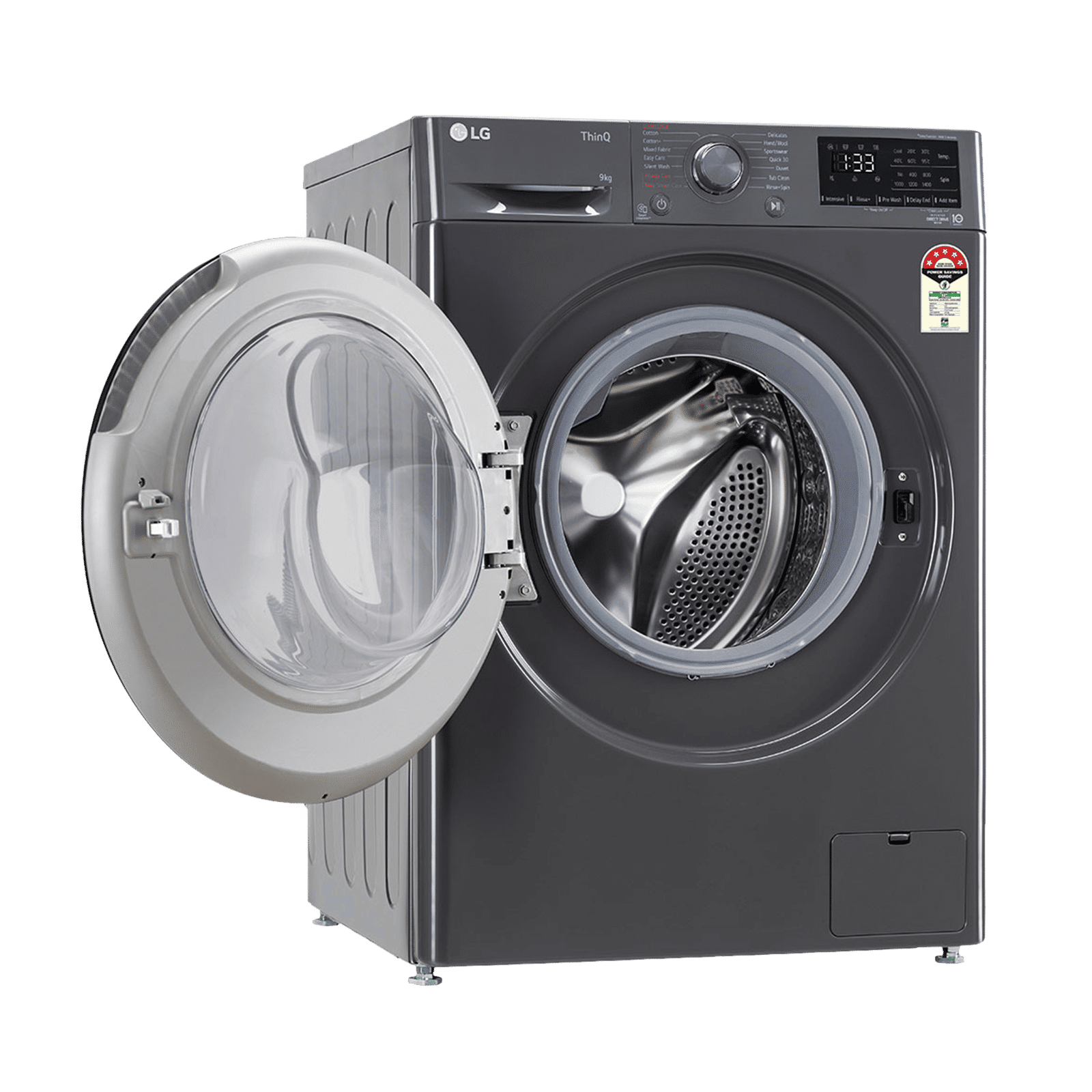 LG 9kg 5 Star Fully Automatic Front Load Washing Machine (FHV1409Z4M.ABMQEIL, LG ThinQ with Wi-Fi, Middle Black)_13