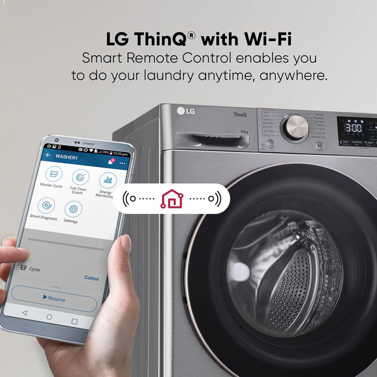 LG 10 kg 5 Star Fully Automatic Front Load Washing Machine (FHP1410Z7P.APSQEIL, Smart Diagnosis, Platinum Silver) LG 10 kg 5 Star Fully Automatic Front Load Washing Machine (FHP1410Z7P.APSQEIL, Smart Diagnosis, Platinum Silver)_17