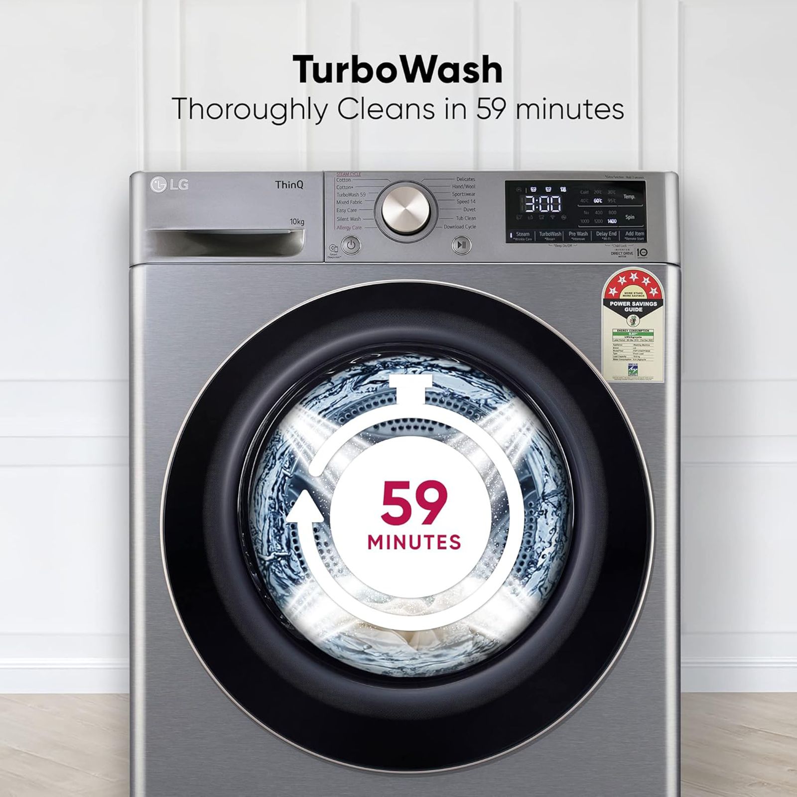 LG 10 kg 5 Star Fully Automatic Front Load Washing Machine (FHP1410Z7P.APSQEIL, Smart Diagnosis, Platinum Silver) LG 10 kg 5 Star Fully Automatic Front Load Washing Machine (FHP1410Z7P.APSQEIL, Smart Diagnosis, Platinum Silver)_19