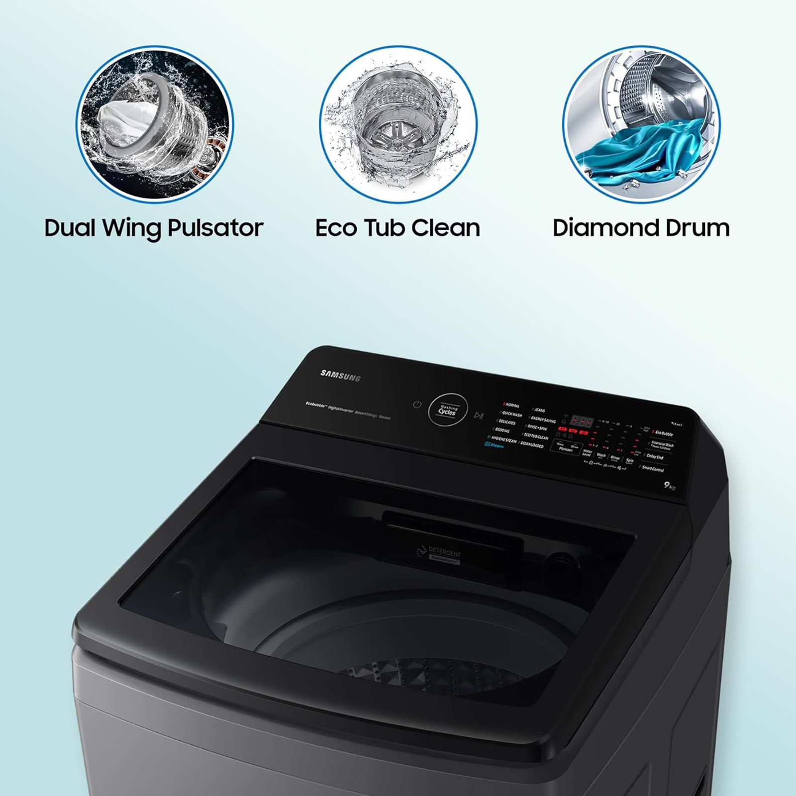 SAMSUNG 9 kg 5 Star Fully Automatic Top Load Washing Machine (WA90BG4582BDTL, In-built Heater, Dark Gray) SAMSUNG 9 kg 5 Star Fully Automatic Top Load Washing Machine (WA90BG4582BDTL, In-built Heater, Dark Gray)_18