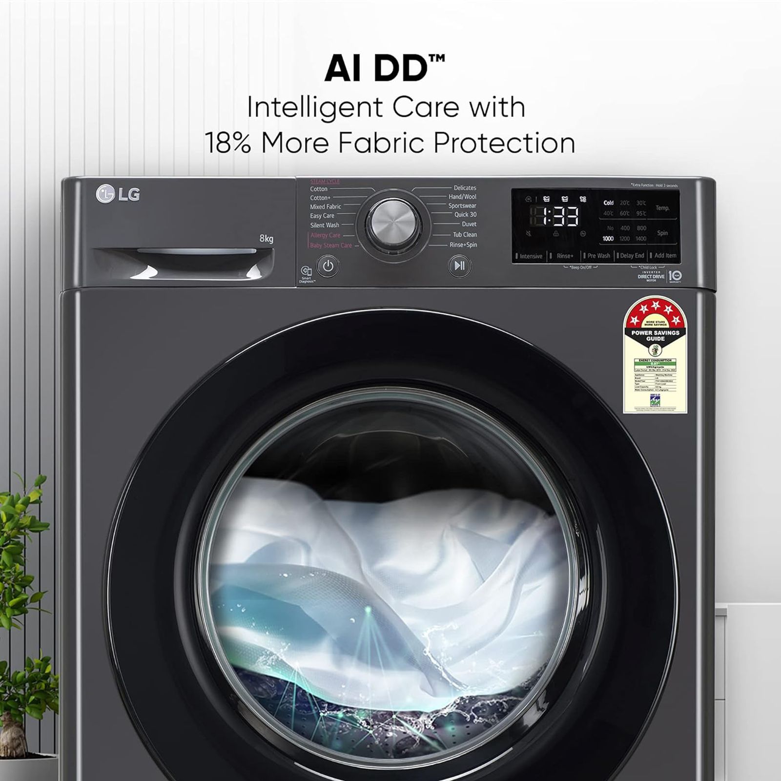 LG 8 kg 5 Star Fully Automatic Front Load Washing Machine (FHV1408Z2M.ABMQEIL, AI Direct Drive Motor, Middle Black)_16