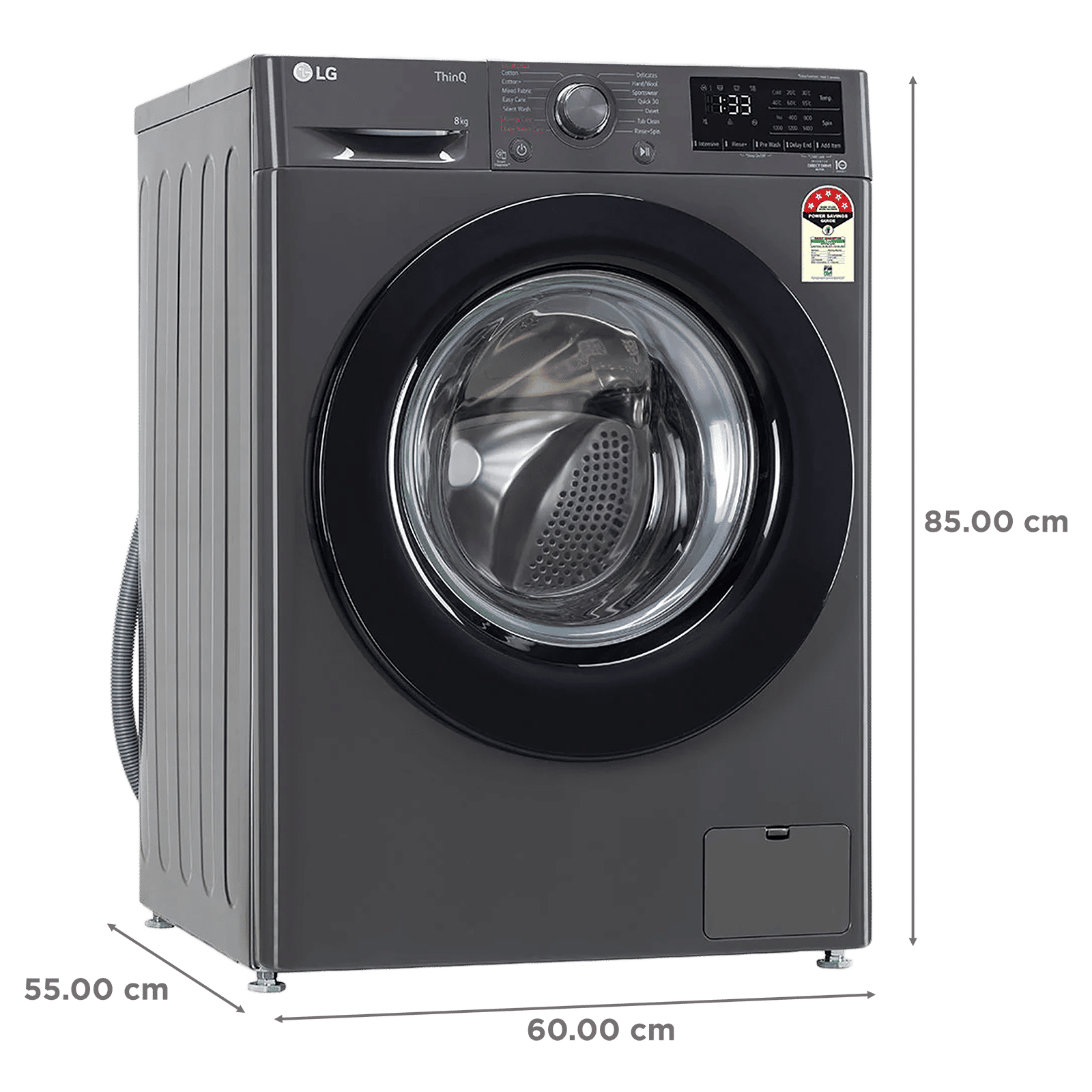 LG 8 kg 5 Star Fully Automatic Front Load Washing Machine (FHV1408Z2M.ABMQEIL, AI Direct Drive Motor, Middle Black)_3