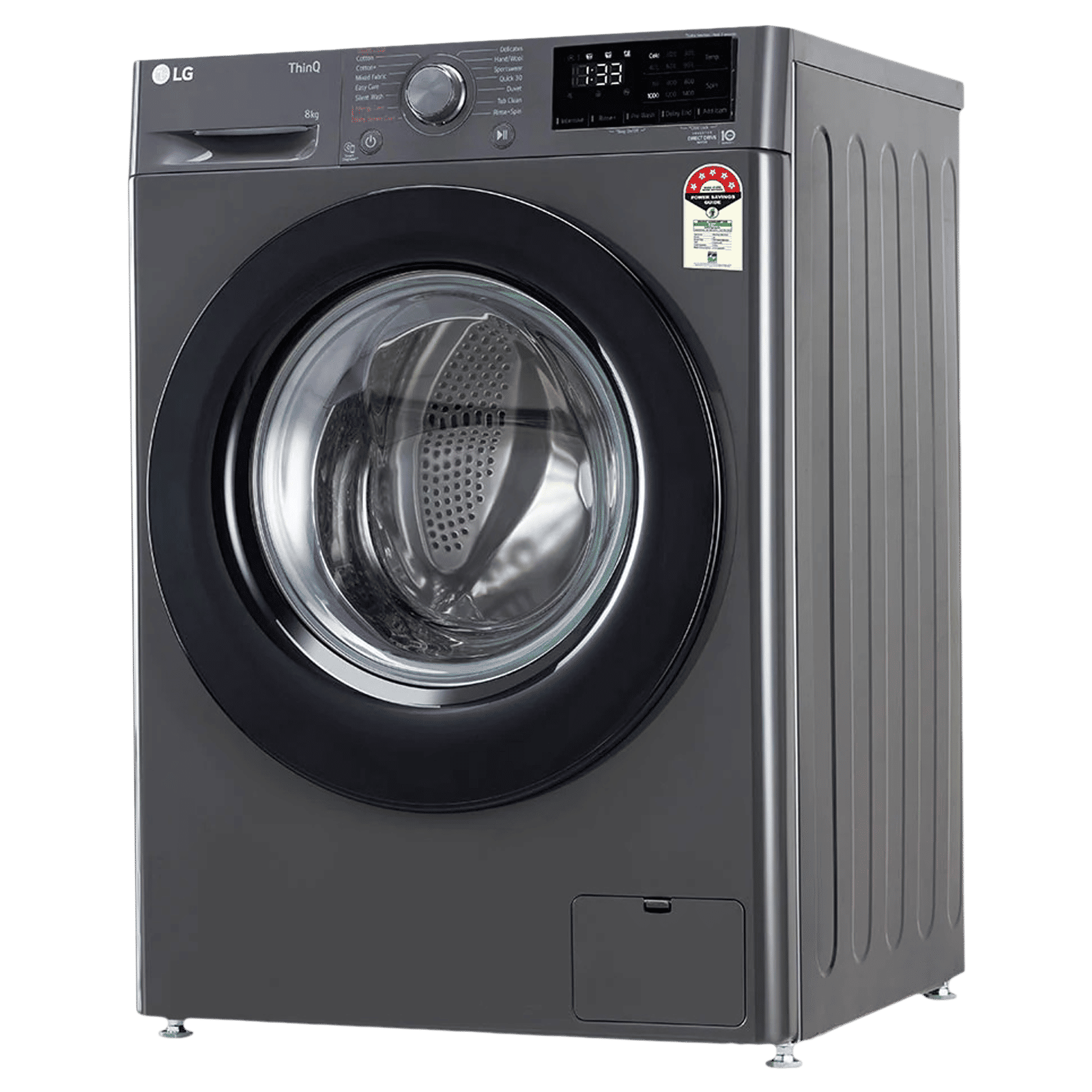 LG 8 kg 5 Star Fully Automatic Front Load Washing Machine (FHV1408Z2M.ABMQEIL, AI Direct Drive Motor, Middle Black)_5