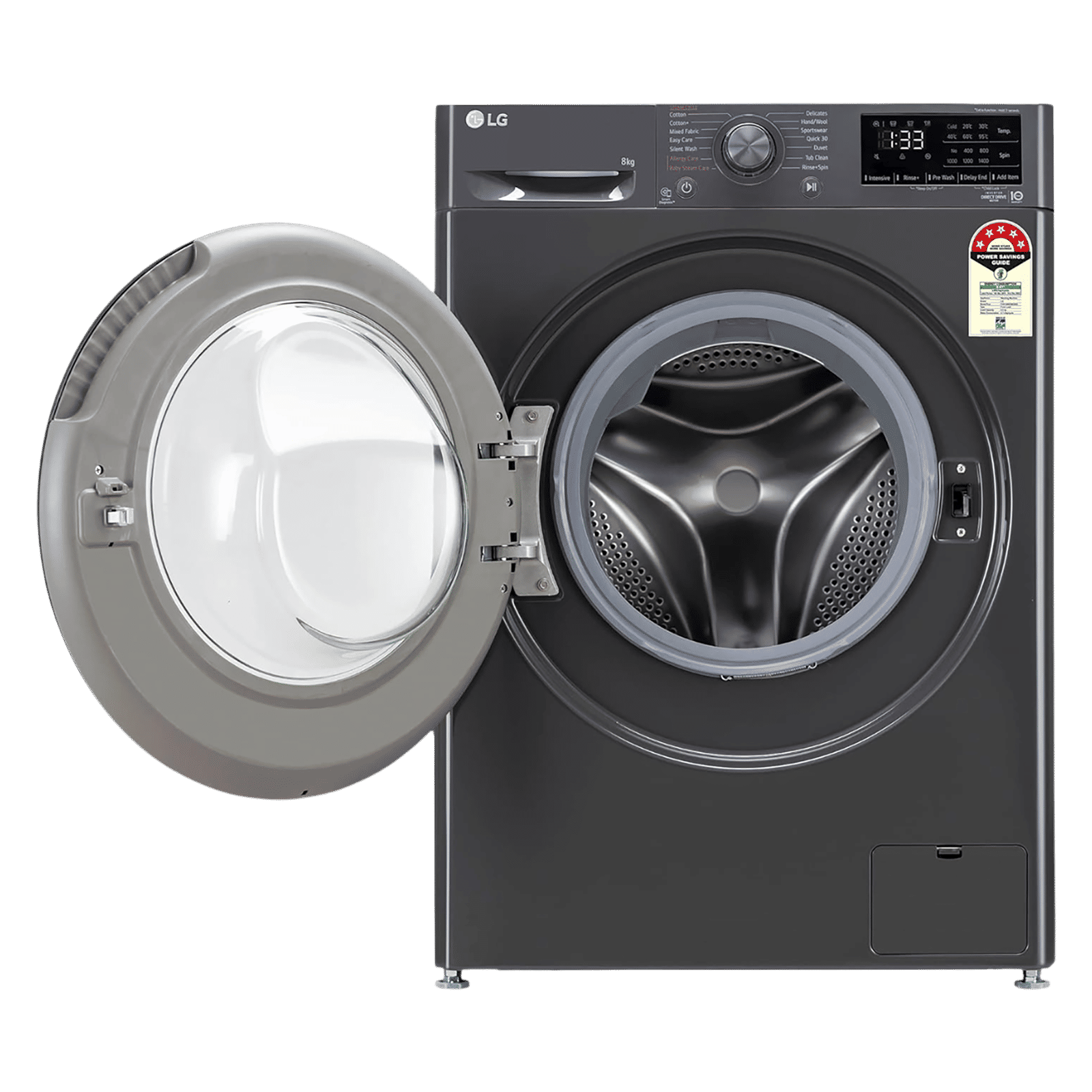 LG 8 kg 5 Star Fully Automatic Front Load Washing Machine (FHV1408Z2M.ABMQEIL, AI Direct Drive Motor, Middle Black)_6