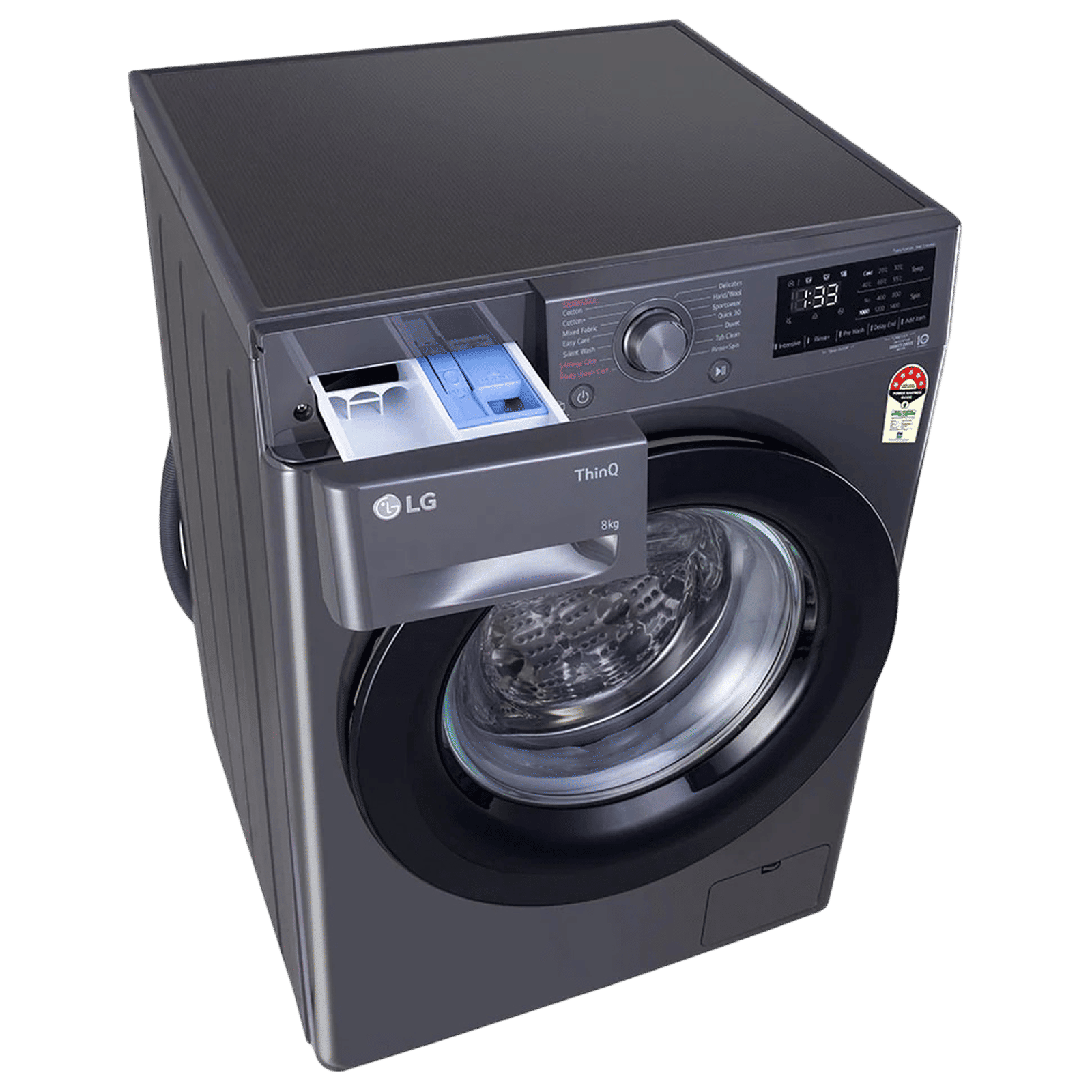LG 8 kg 5 Star Fully Automatic Front Load Washing Machine (FHV1408Z2M.ABMQEIL, AI Direct Drive Motor, Middle Black)_8