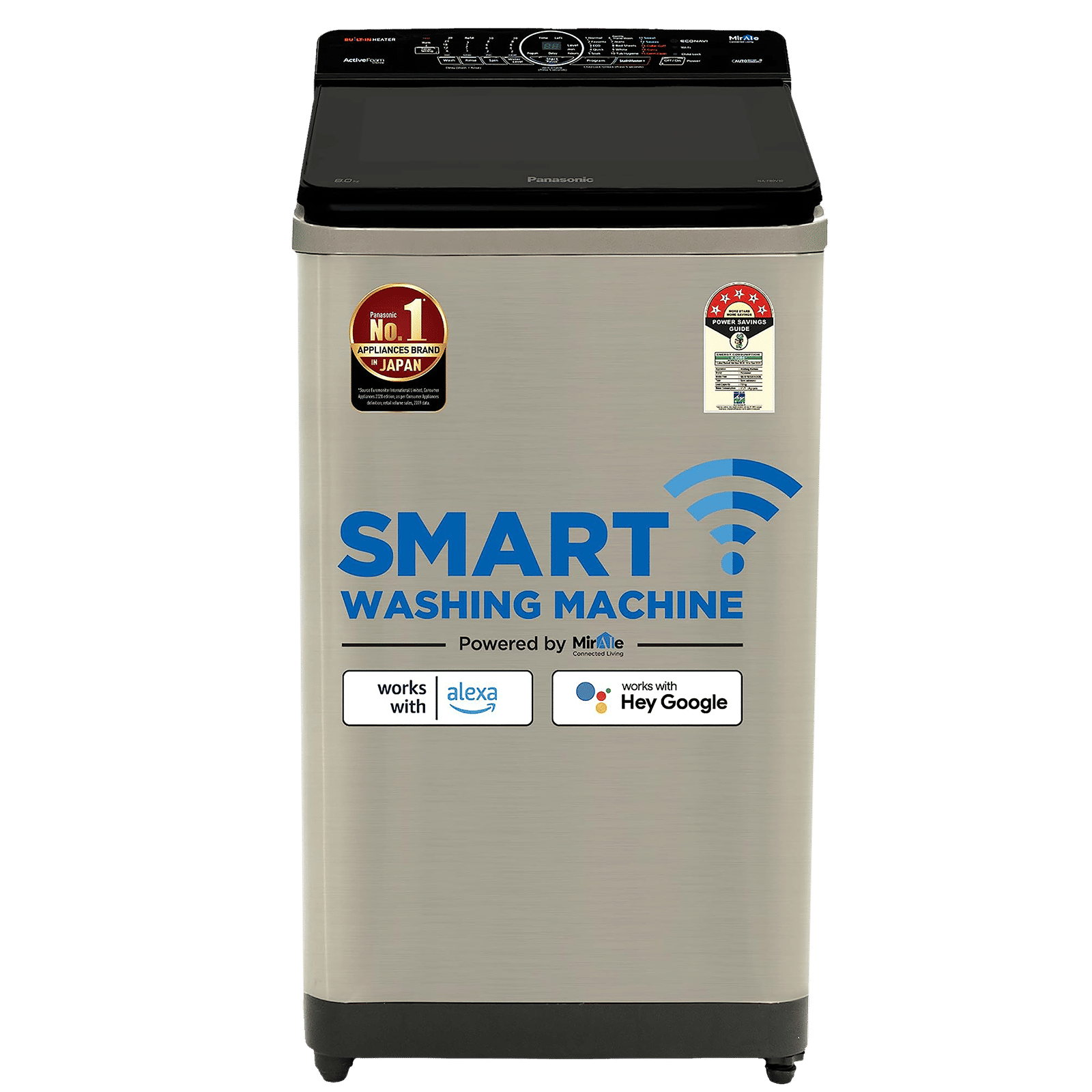 Panasonic 8 kg 5 Star Fully Automatic Top Load Washing Machine (NA-F80V10SRB, In-built Heater, Stainless Steel) Panasonic 8 kg 5 Star Fully Automatic Top Load Washing Machine (NA-F80V10SRB, In-built Heater, Stainless Steel)_1
