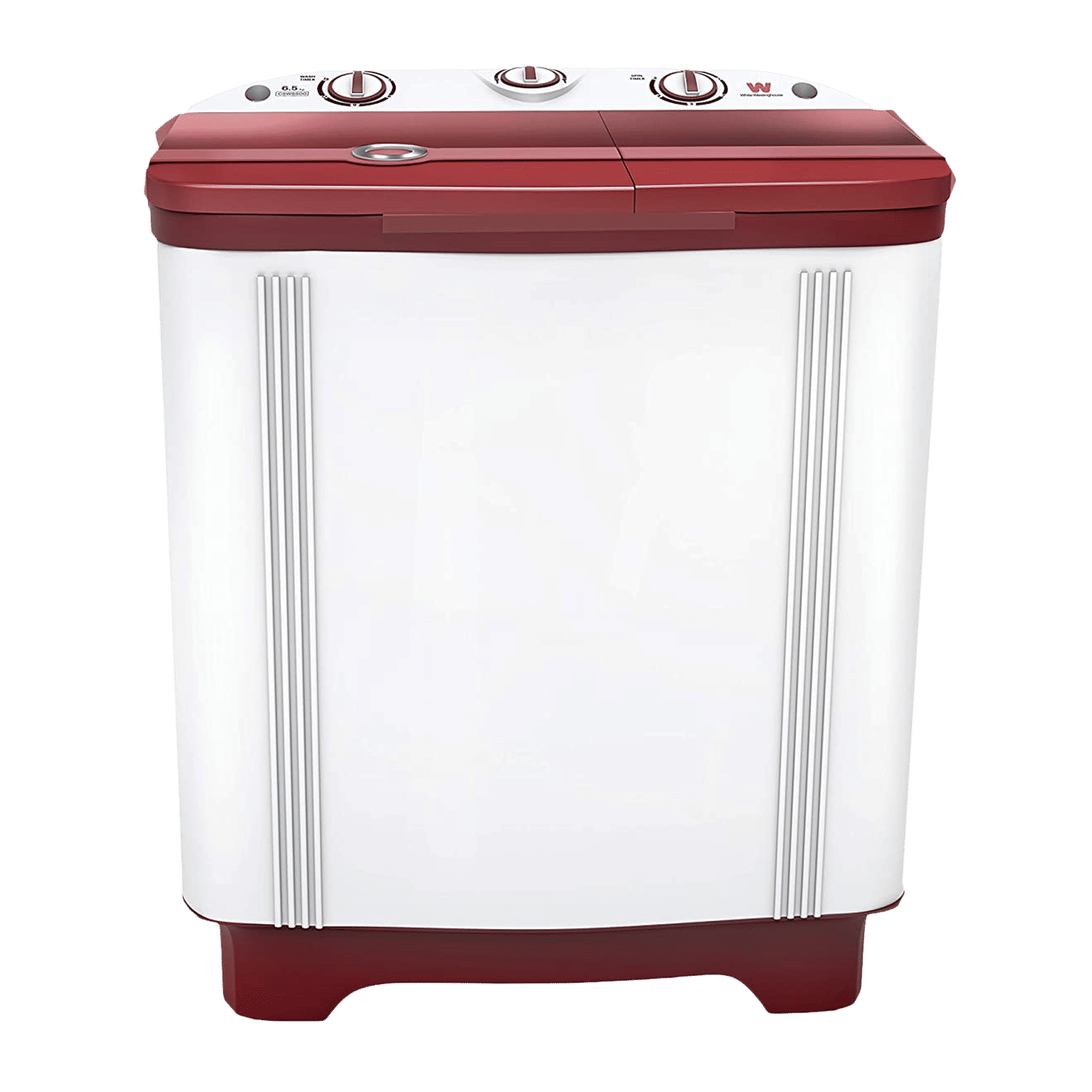 White Westinghouse 6.5 kg Semi-Automatic Washing Machine with Lint Filter (CSW6500, White/Maroon) White Westinghouse 6.5 kg Semi-Automatic Washing Machine with Lint Filter (CSW6500, White/Maroon)_1
