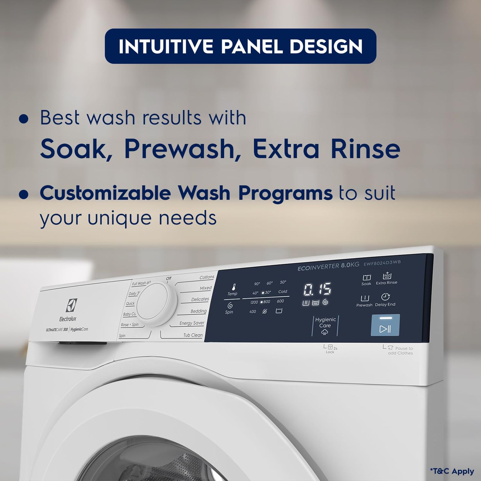 Electrolux 8 kg 5 Star Inverter Fully Automatic Front Load Washing Machine (UltimateCare 300, EWF8024D3WB, HygienicCare, White) Electrolux 8 kg 5 Star Inverter Fully Automatic Front Load Washing Machine (UltimateCare 300, EWF8024D3WB, HygienicCare, White)_16