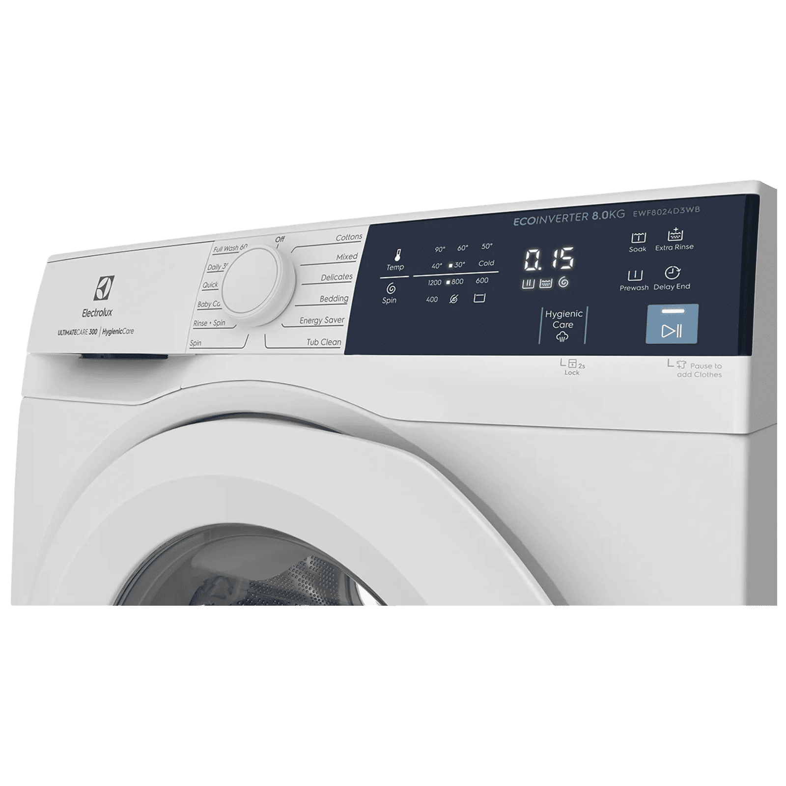 Electrolux 8 kg 5 Star Inverter Fully Automatic Front Load Washing Machine (UltimateCare 300, EWF8024D3WB, HygienicCare, White) Electrolux 8 kg 5 Star Inverter Fully Automatic Front Load Washing Machine (UltimateCare 300, EWF8024D3WB, HygienicCare, White)_4