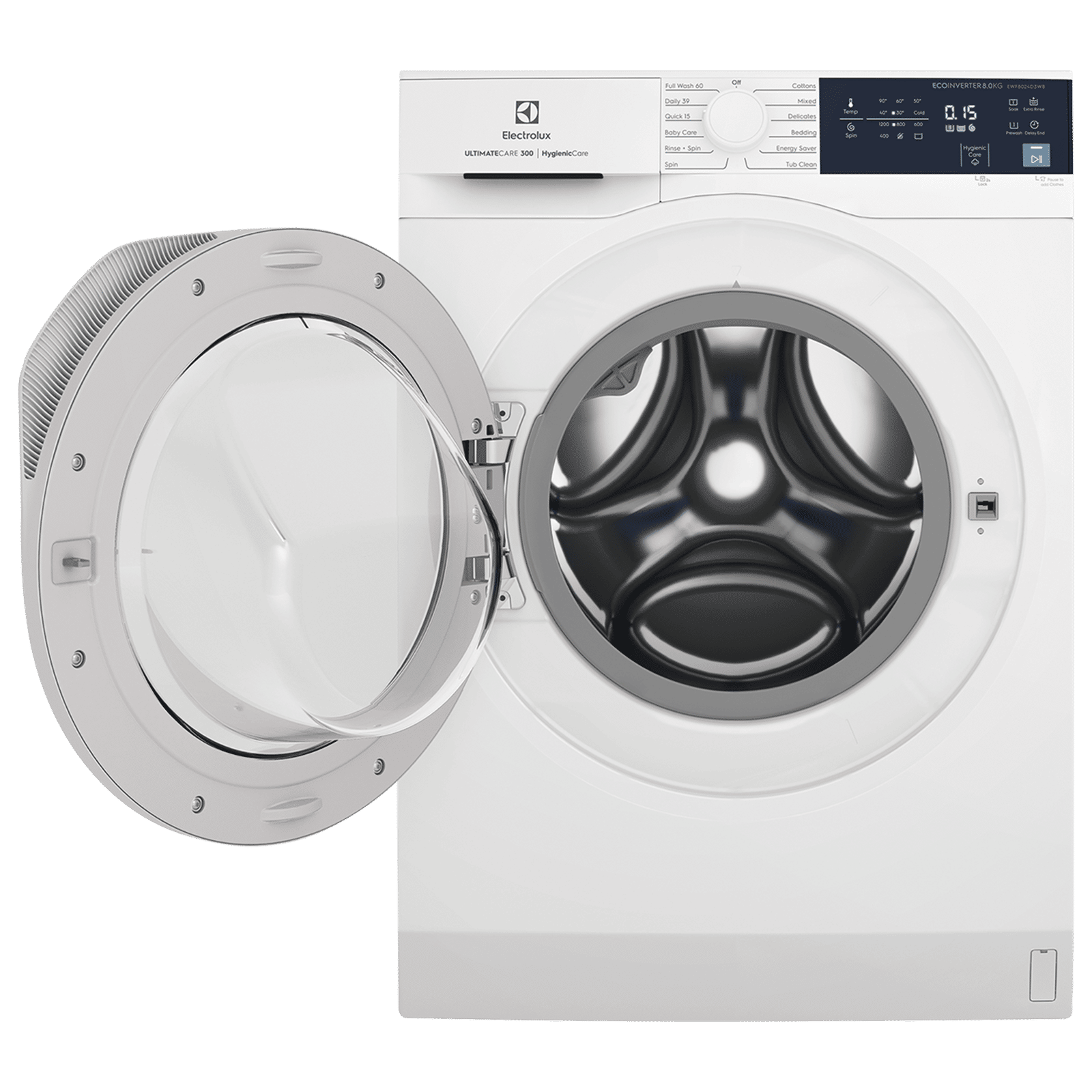 Electrolux 8 kg 5 Star Inverter Fully Automatic Front Load Washing Machine (UltimateCare 300, EWF8024D3WB, HygienicCare, White) Electrolux 8 kg 5 Star Inverter Fully Automatic Front Load Washing Machine (UltimateCare 300, EWF8024D3WB, HygienicCare, White)_6