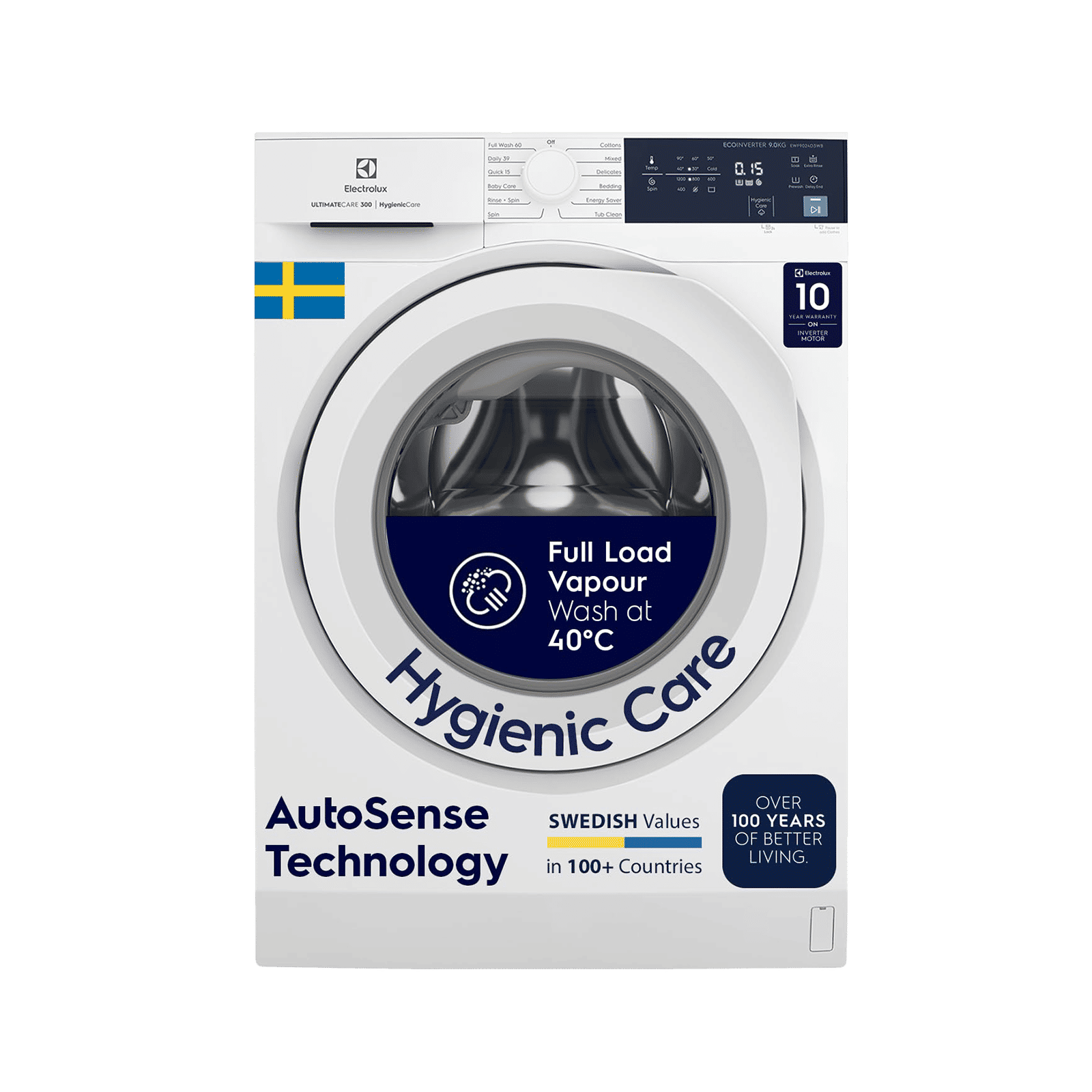 Electrolux 9 kg 5 Star Fully Automatic Front Load Washing Machine (UltimateCare 300, EWF9024D3WB, HygienicCare, White) Electrolux 9 kg 5 Star Fully Automatic Front Load Washing Machine (UltimateCare 300, EWF9024D3WB, HygienicCare, White)_1