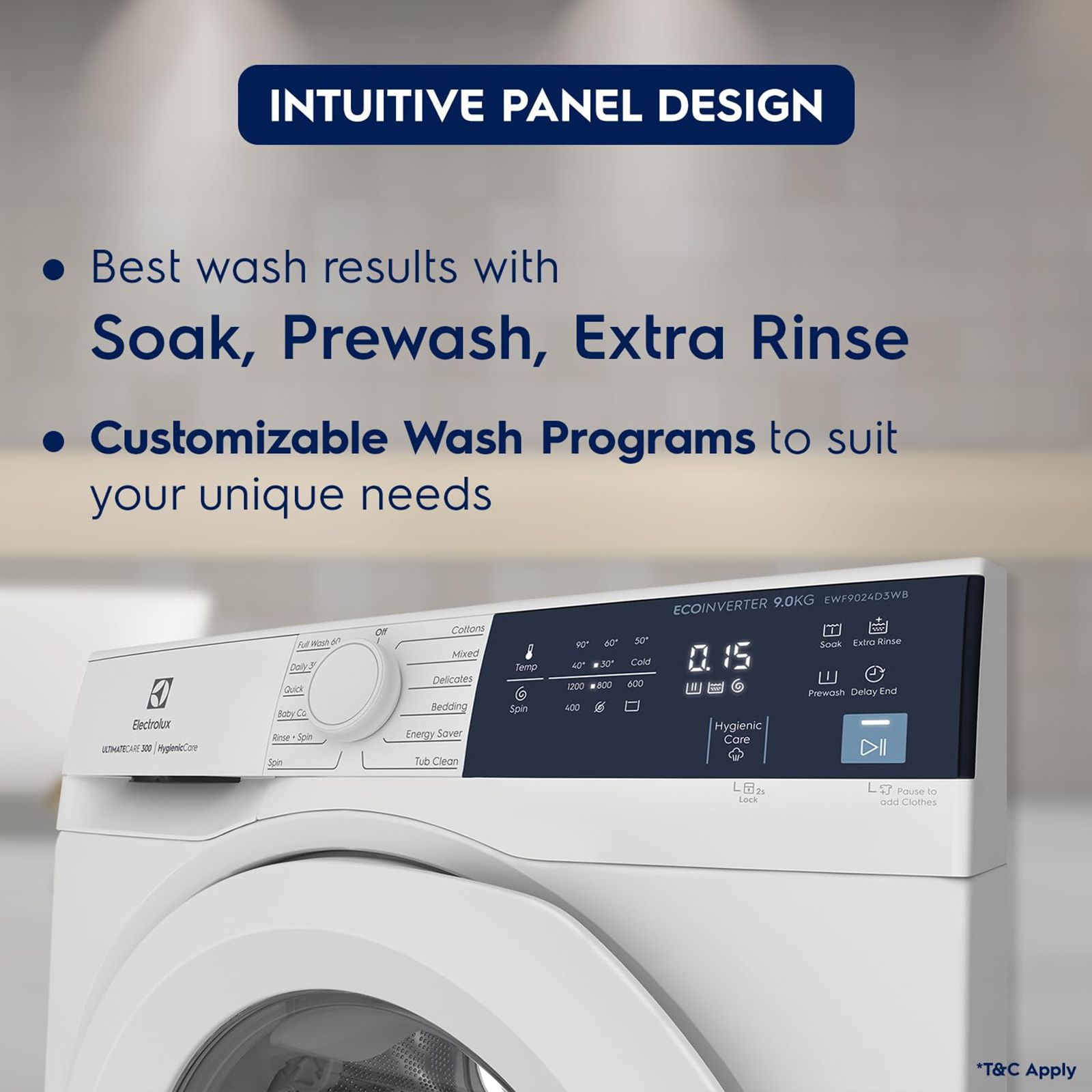 Electrolux 9 kg 5 Star Fully Automatic Front Load Washing Machine (UltimateCare 300, EWF9024D3WB, HygienicCare, White) Electrolux 9 kg 5 Star Fully Automatic Front Load Washing Machine (UltimateCare 300, EWF9024D3WB, HygienicCare, White)_9