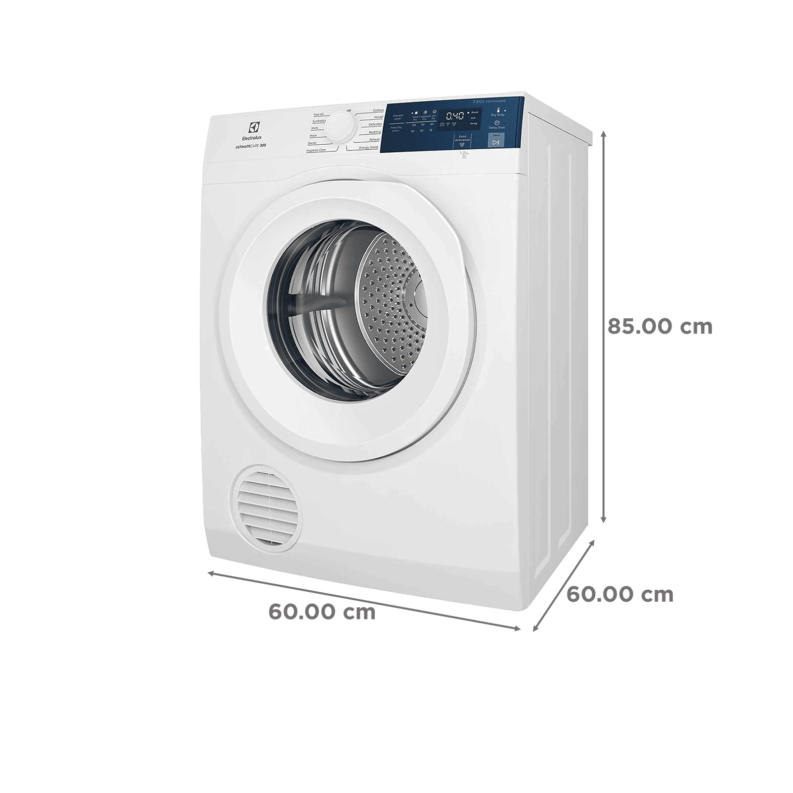 Electrolux UltimateCare 300 7.5 kg Fully Automatic Front Load Dryer (ReverseTumbling Function, EDV754H3WB, White)_3