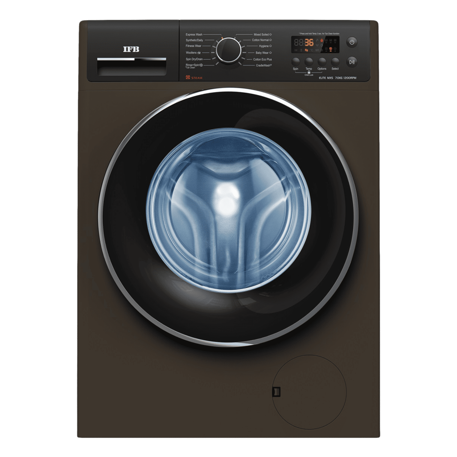 IFB 7 kg 5 Star Fully Automatic Front Load Washing Machine (Elite MXS 7012, Crescent Moon Drum, Mocha) IFB 7 kg 5 Star Fully Automatic Front Load Washing Machine (Elite MXS 7012, Crescent Moon Drum, Mocha)_1