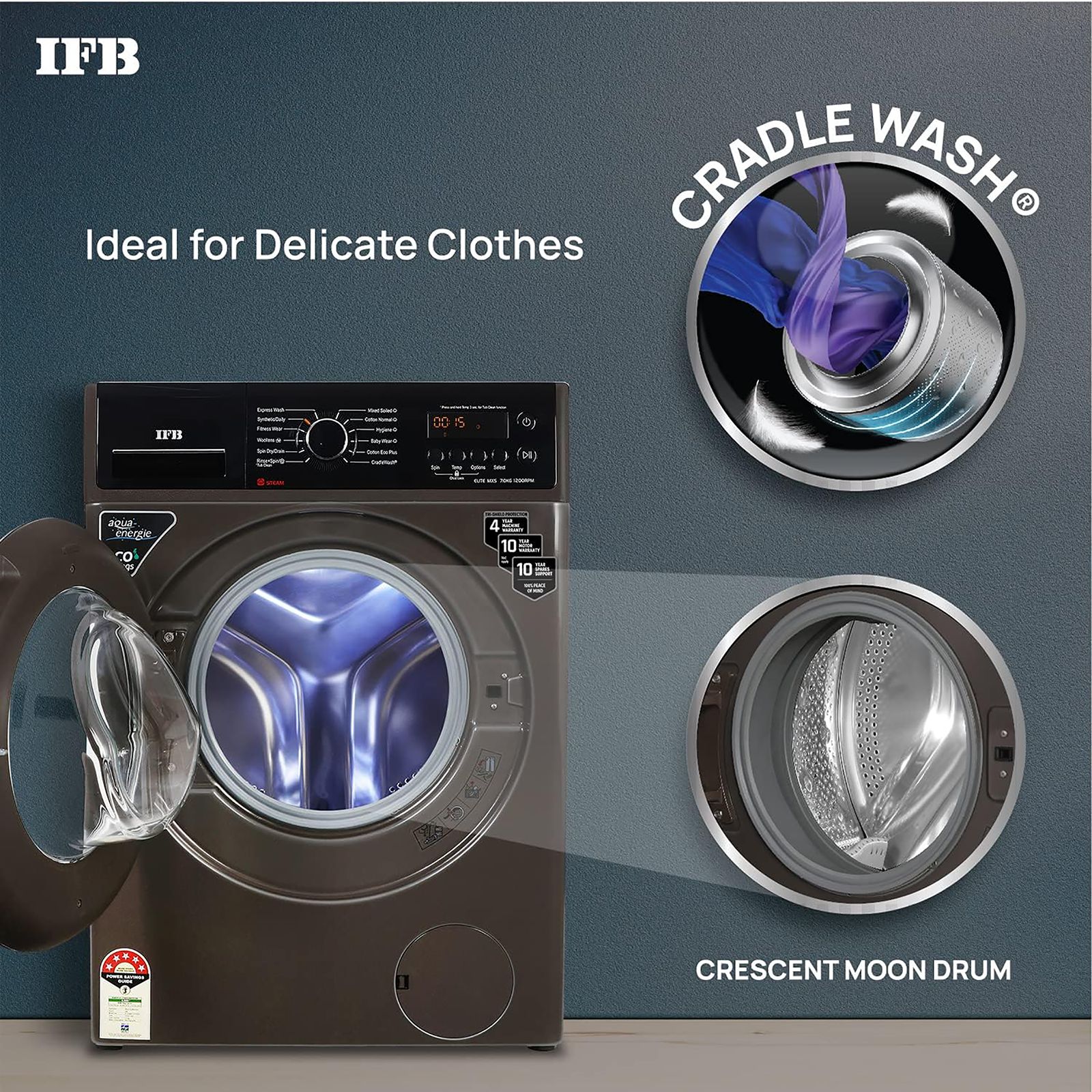 IFB 7 kg 5 Star Fully Automatic Front Load Washing Machine (Elite MXS 7012, Crescent Moon Drum, Mocha) IFB 7 kg 5 Star Fully Automatic Front Load Washing Machine (Elite MXS 7012, Crescent Moon Drum, Mocha)_13