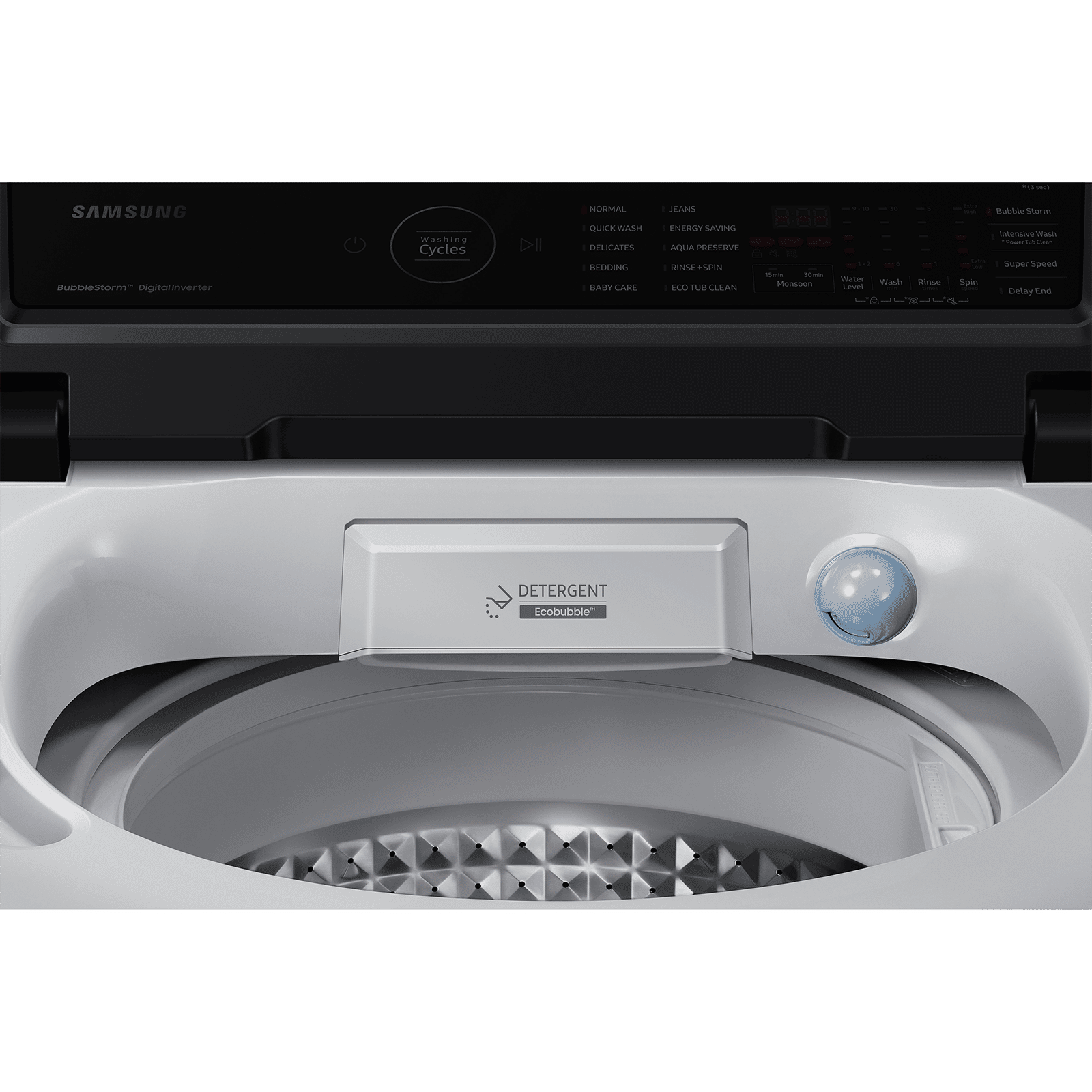 SAMSUNG 7 Kg 5 Star Inverter Fully Automatic Top Load Washing Machine (WA70BG4545BGTL, Ecobubble Technology, Light Grey)_8