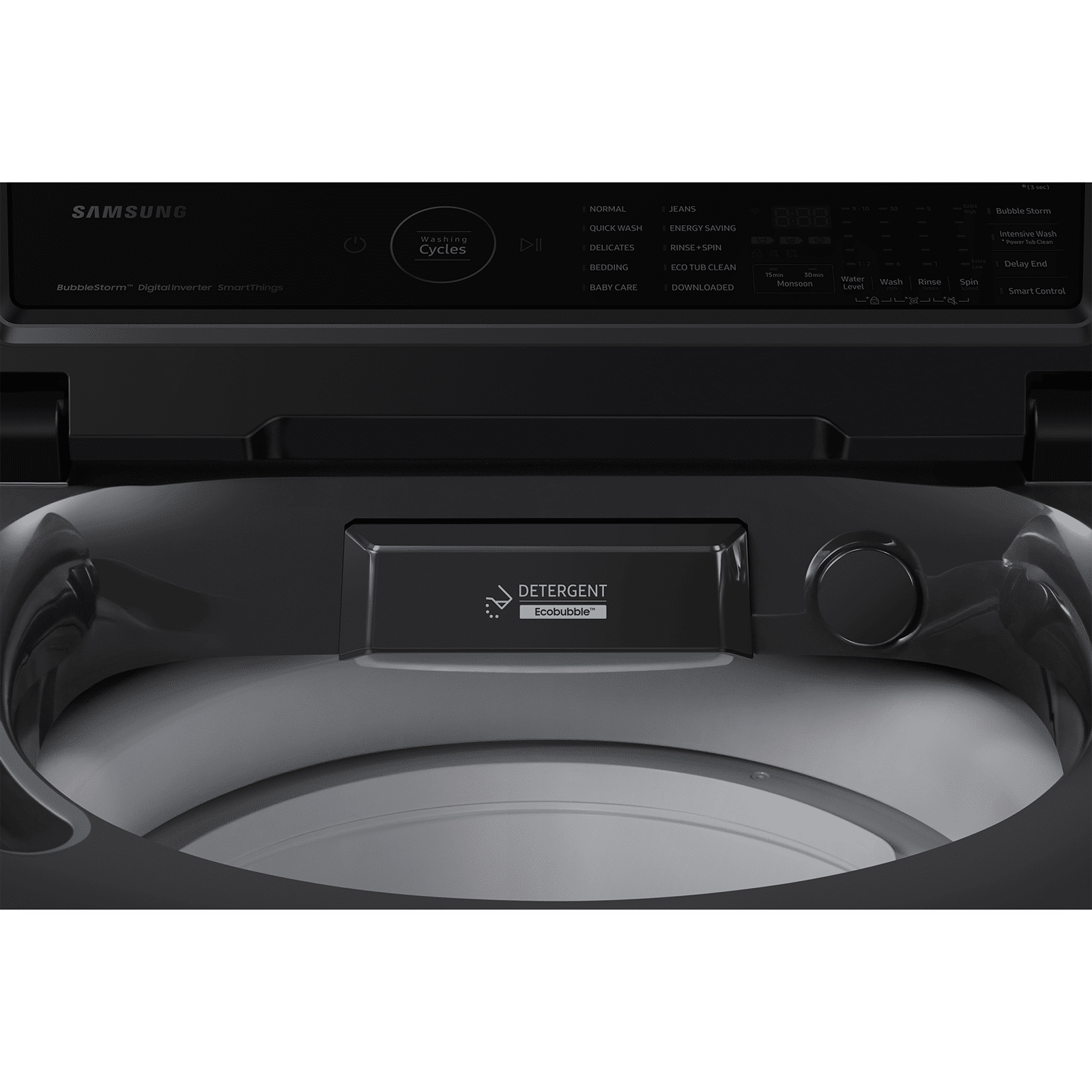 SAMSUNG 9 Kg 5 Star Inverter Fully Automatic Top Load Washing Machine (WA90BG4542BDTL, Diamond Drum, Dark Grey)_9