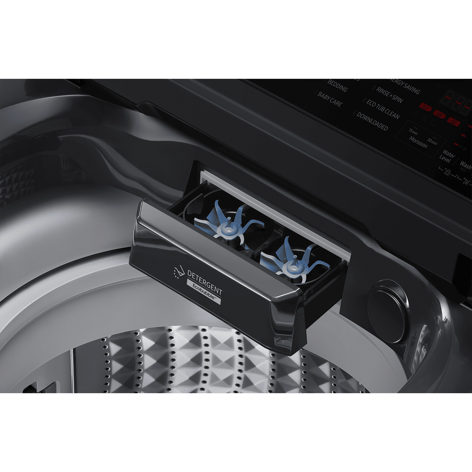 SAMSUNG 9 Kg 5 Star Inverter Fully Automatic Top Load Washing Machine (WA90BG4542BDTL, Diamond Drum, Dark Grey)_11