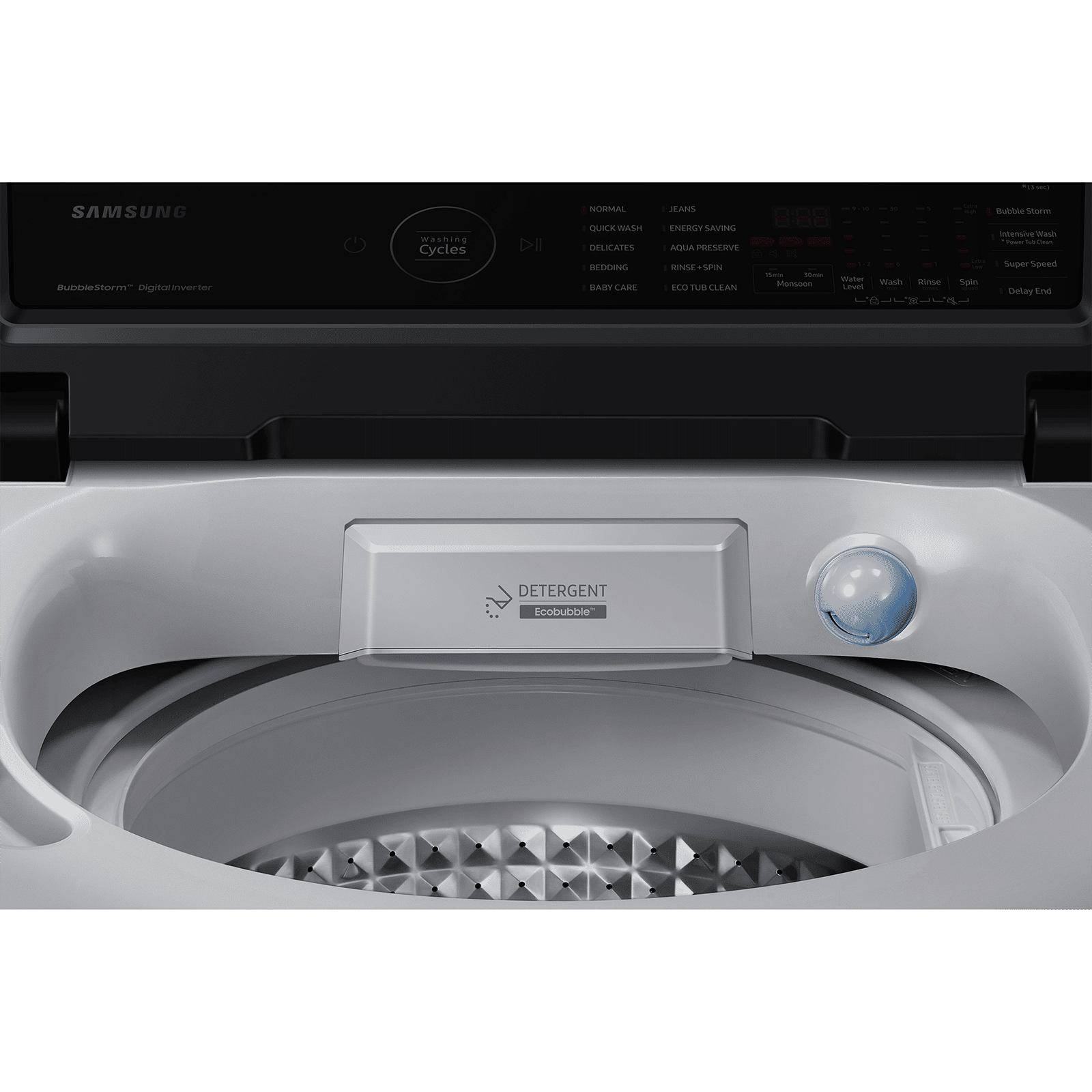 SAMSUNG 8 Kg 5 Star Inverter Fully Automatic Top Load Washing Machine (WA80BG4545BYTL, Ecobubble Technology, Lavender Grey)_9