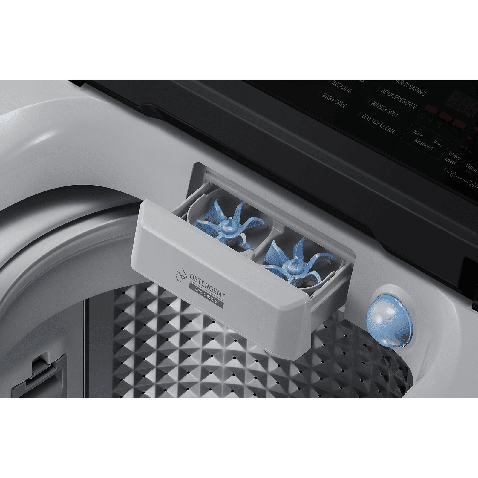 SAMSUNG 8 Kg 5 Star Inverter Fully Automatic Top Load Washing Machine (WA80BG4545BYTL, Ecobubble Technology, Lavender Grey)_11