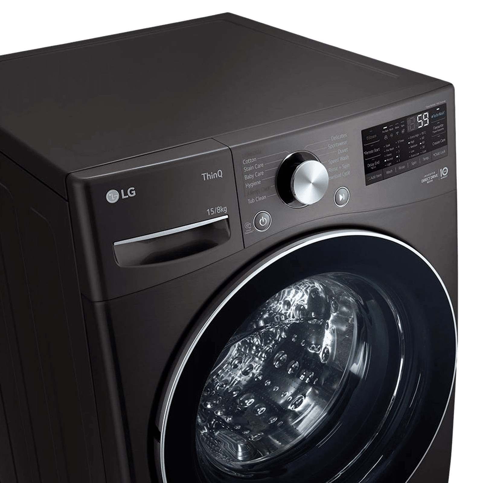 LG 15/8 kg 5 Star Fully Automatic Front Load Washer Dryer(FHD1508STB.ABLQEIL, AI Direct Drive, Black VCM) LG 15/8 kg 5 Star Fully Automatic Front Load Washer Dryer(FHD1508STB.ABLQEIL, AI Direct Drive, Black VCM)_12