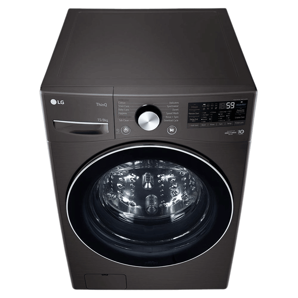 LG 15/8 kg 5 Star Fully Automatic Front Load Washer Dryer(FHD1508STB.ABLQEIL, AI Direct Drive, Black VCM) LG 15/8 kg 5 Star Fully Automatic Front Load Washer Dryer(FHD1508STB.ABLQEIL, AI Direct Drive, Black VCM)_15