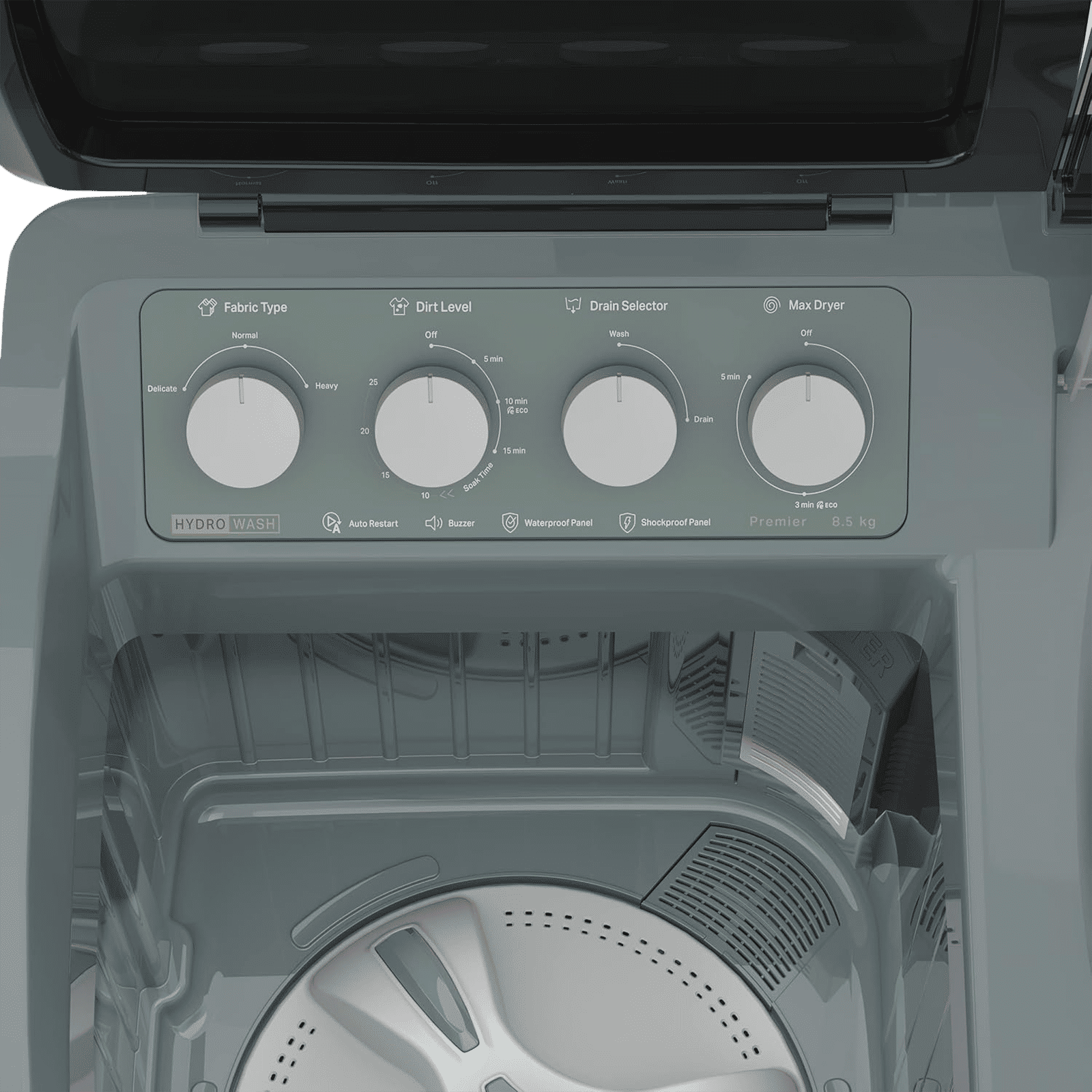 Whirlpool 8.5Kg 5 Star Semi- Automatic Washing Machine with 3D Wave Technology (Hydrowash Premier, 30282, Silver)_6