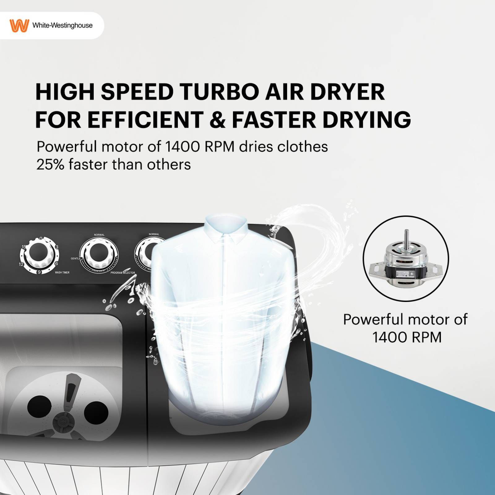 White Westinghouse 8.5 kg Semi Automatic Washing Machine with Six-Fin Jumbo Pulsator (CSW8500, Grey and White) White Westinghouse 8.5 kg Semi Automatic Washing Machine with Six-Fin Jumbo Pulsator (CSW8500, Grey and White)_20