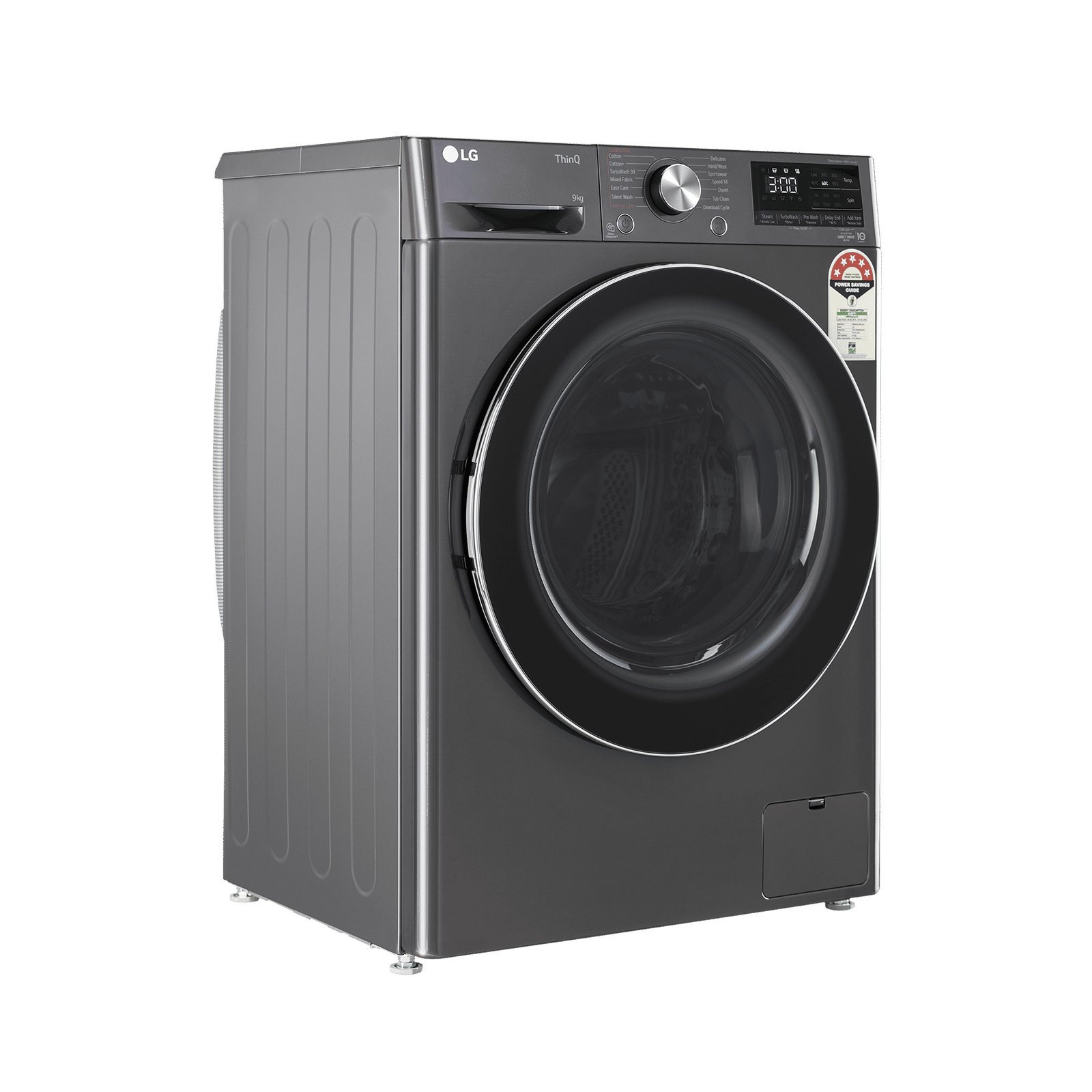 LG 9 Kg 5 Star Inverter Fully Automatic Front Load Washing Machine (FHP1209Z9B.ABLQEIL, In-built Heater, Steam Plus, Black)_9