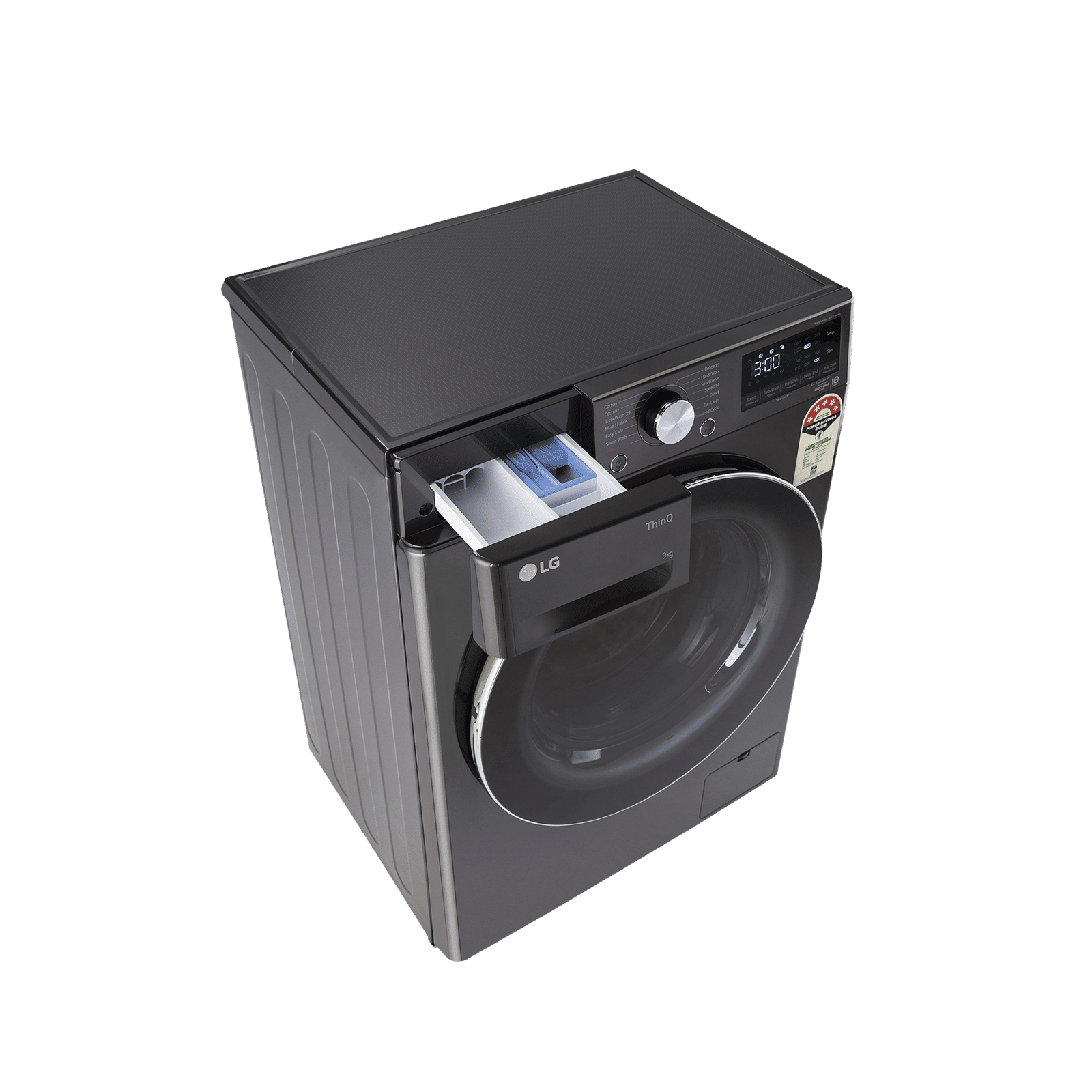 LG 9 Kg 5 Star Inverter Fully Automatic Front Load Washing Machine (FHP1209Z9B.ABLQEIL, In-built Heater, Steam Plus, Black)_7