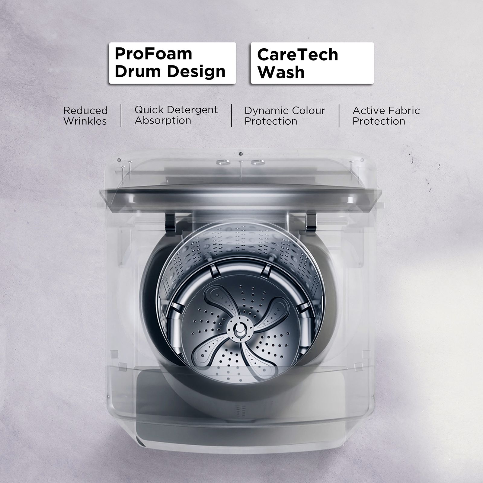 acer 8 kg 5 Star Fully Automatic Top Load Washing Machine (Halo Wash, AR80FATLP1GT, AiSense, Grey) acer 8 kg 5 Star Fully Automatic Top Load Washing Machine (Halo Wash, AR80FATLP1GT, AiSense, Grey)_4