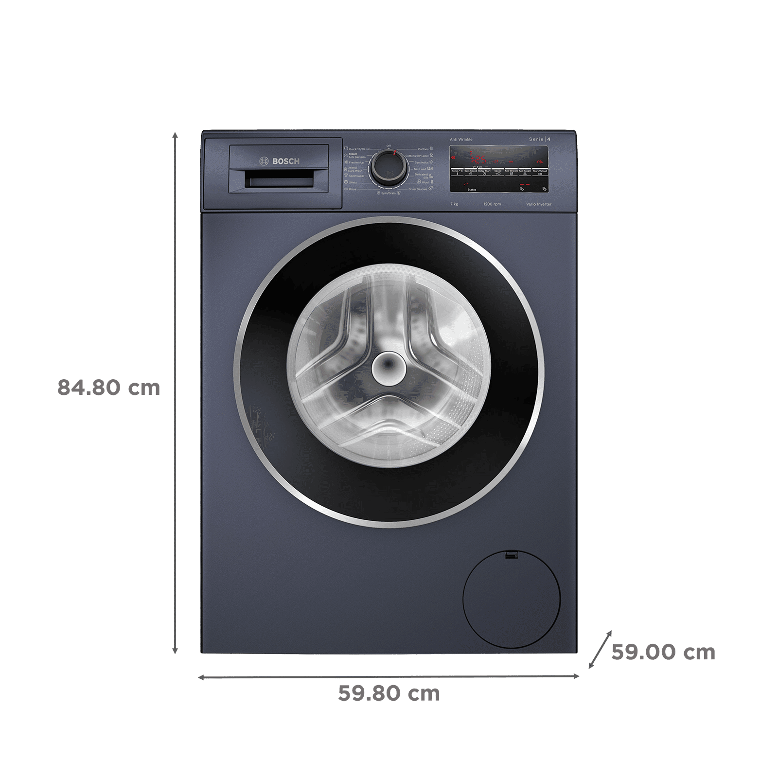 BOSCH 8 Kg 5 Star Inverter Fully Automatic Front Load Washing Machine (WAJ2846TIN, LED Display, Dark Lake) BOSCH 8 Kg 5 Star Inverter Fully Automatic Front Load Washing Machine (WAJ2846TIN, LED Display, Dark Lake)_3