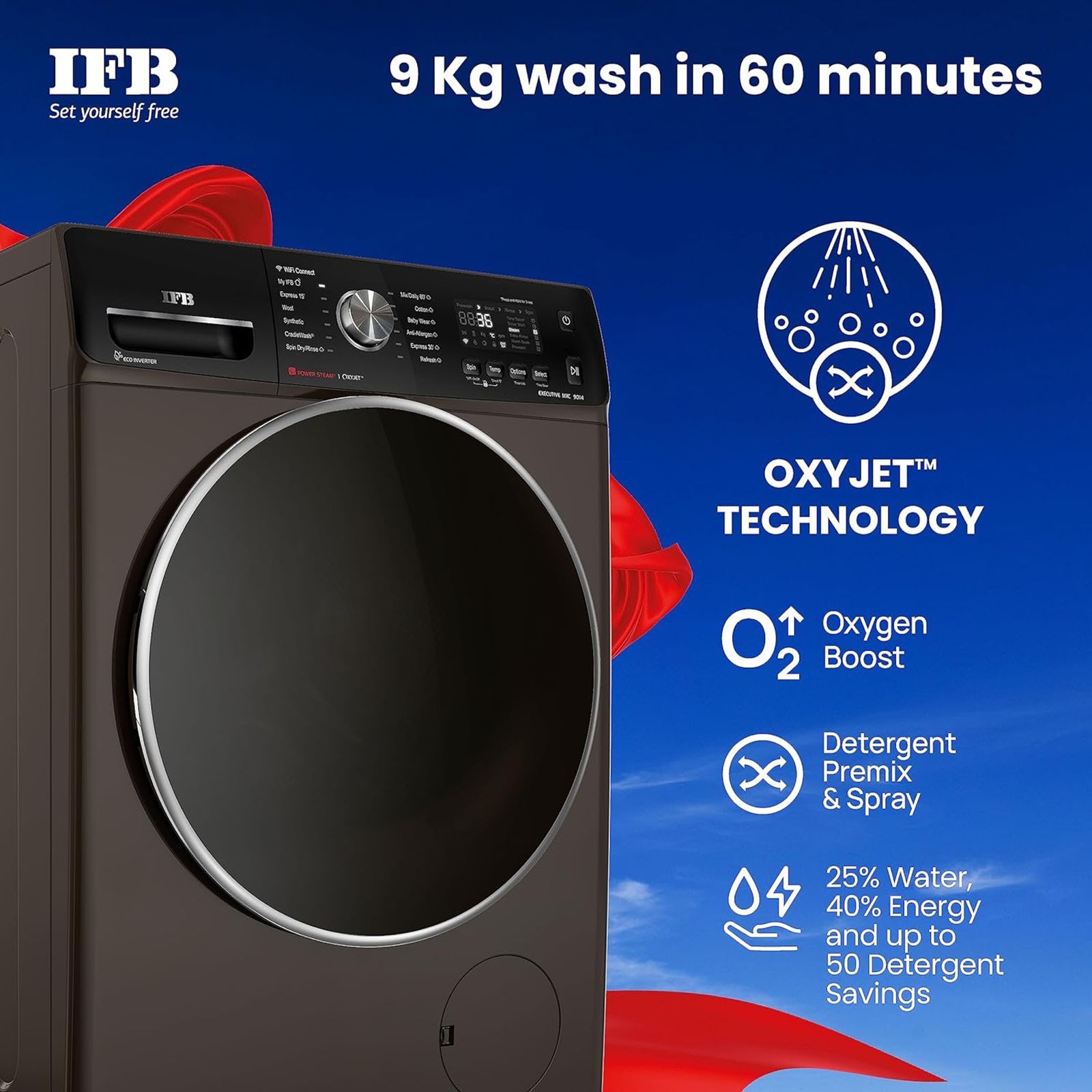 IFB 9 kg 5 Star Inverter Fully Automatic Front Load Washing Machine (Executive MXC, Voice Enabled, Mocha) IFB 9 kg 5 Star Inverter Fully Automatic Front Load Washing Machine (Executive MXC, Voice Enabled, Mocha)_12