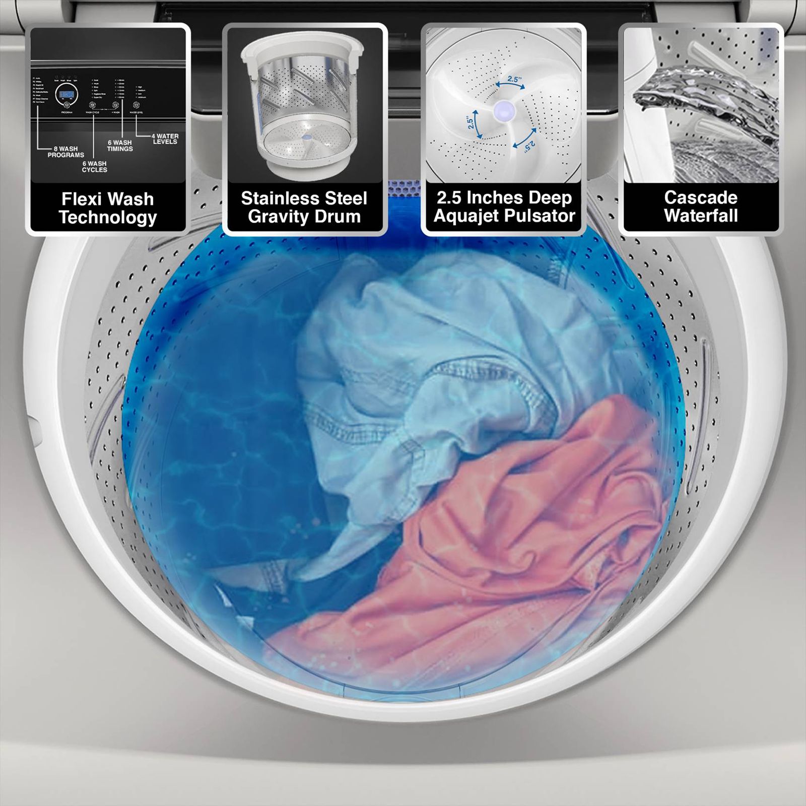 Godrej 7 kg 5 Star Fully Automatic Top Load Washing Machine (Velvet, Magic Lint Filter, Silver Glaze) Godrej 7 kg 5 Star Fully Automatic Top Load Washing Machine (Velvet, Magic Lint Filter, Silver Glaze)_9