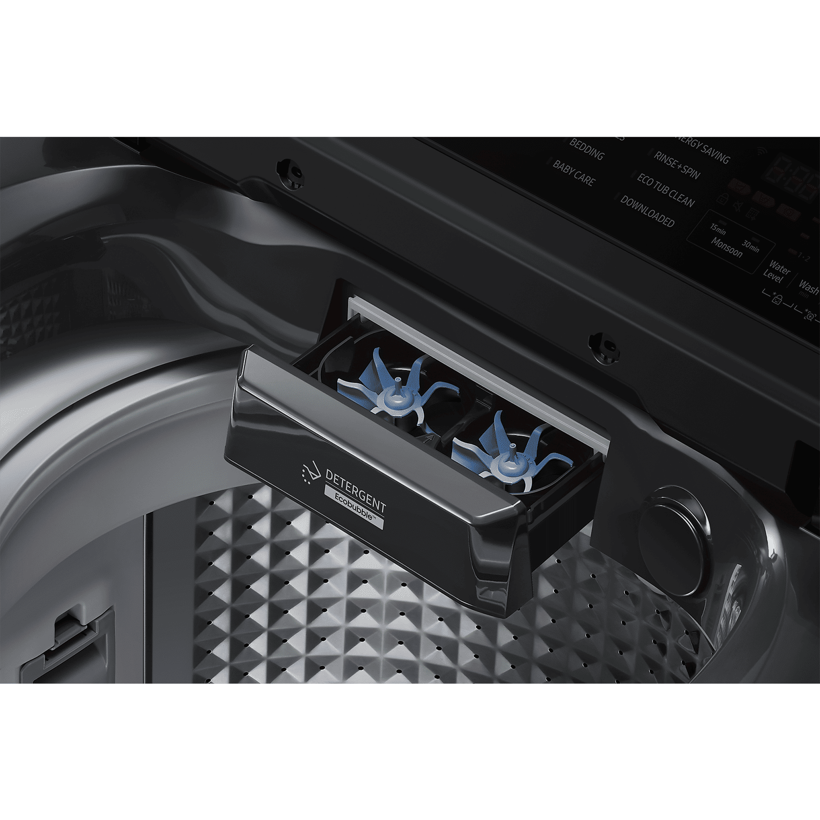 SAMSUNG 8 kg 5 Star Inverter Fully Automatic Top Load Washing Machine (WA80BG4542BDTL, Diamond Drum, Dark Gray)_10
