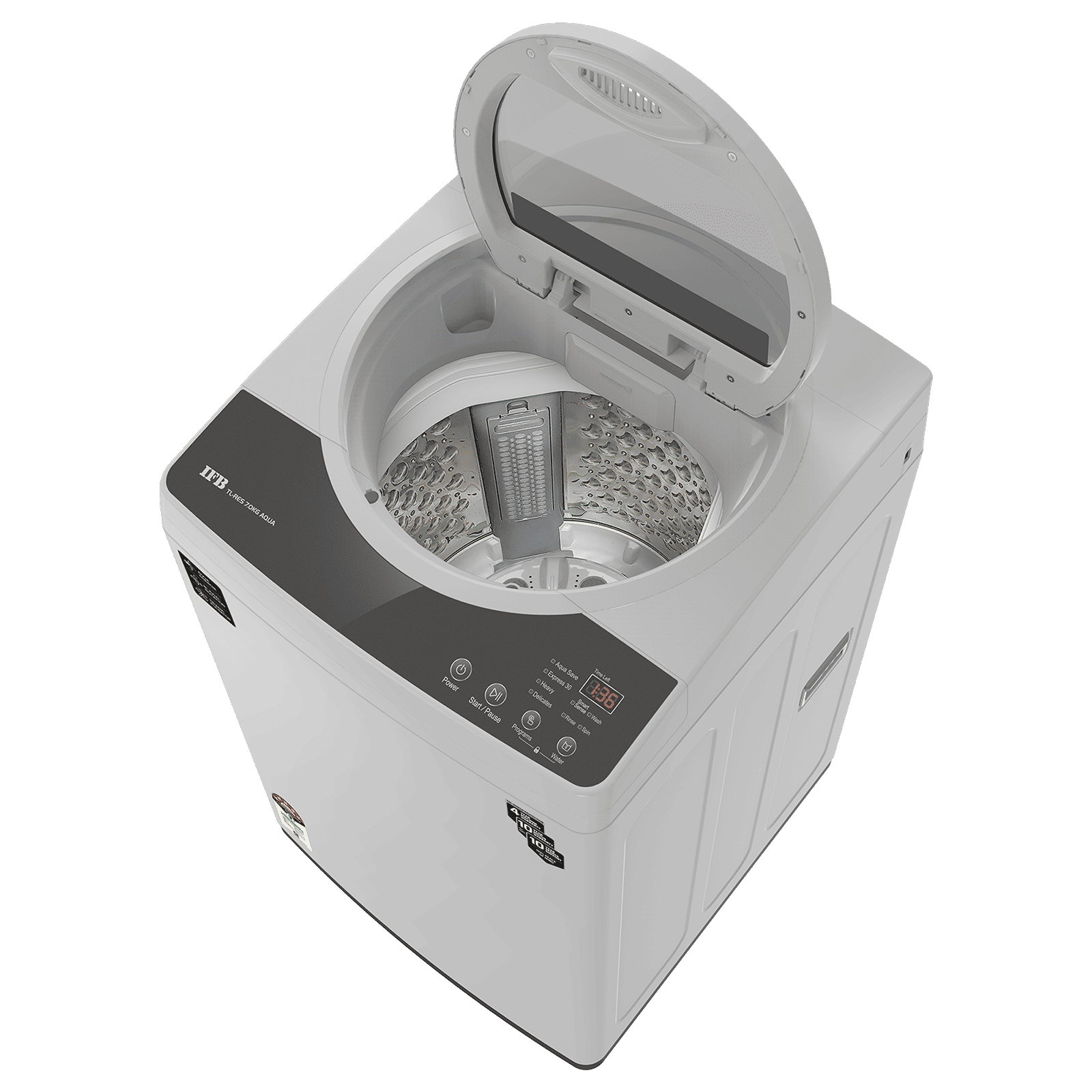 IFB 7 kg 5 Star Fully Automatic Top Load Washing Machine (TL-RES 7.0KG, 3D Wash System, Light Grey)_6