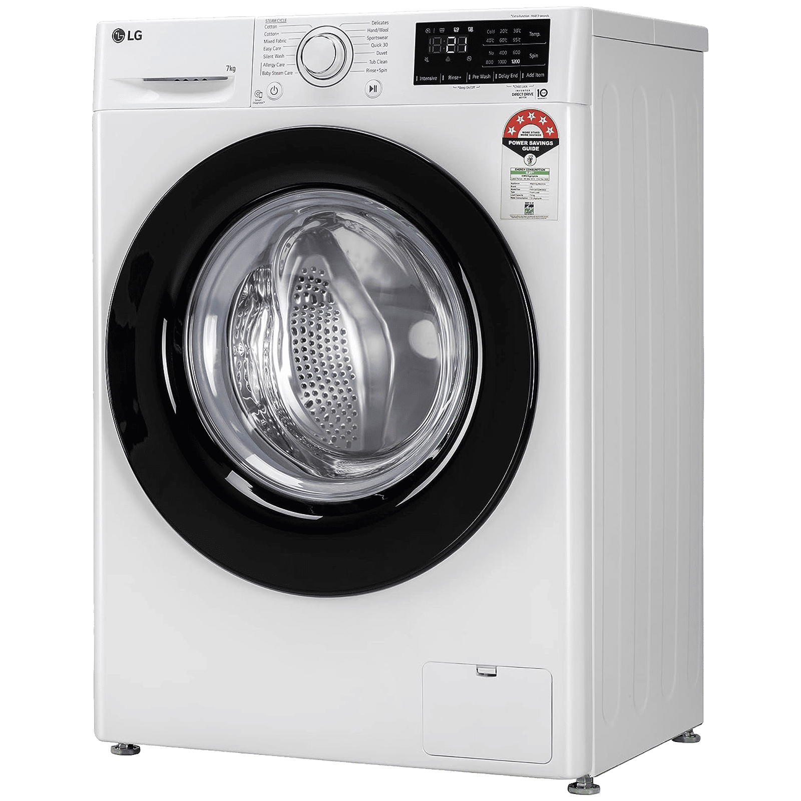 LG 7 kg 5 Star Inverter Fully Automatic Front Load Washing Machine (FHV1207Z2W, In-built Heater, White) LG 7 kg 5 Star Inverter Fully Automatic Front Load Washing Machine (FHV1207Z2W, In-built Heater, White)_5