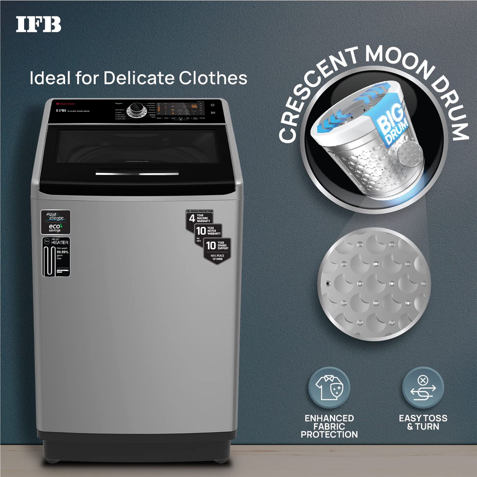 IFB 9 kg 5 Star Fully Automatic Top Load Washing Machine (TL-SLBS 9.0KG AQUA, Triadic Pulsator, Sparkle Silver) IFB 9 kg 5 Star Fully Automatic Top Load Washing Machine (TL-SLBS 9.0KG AQUA, Triadic Pulsator, Sparkle Silver)_16