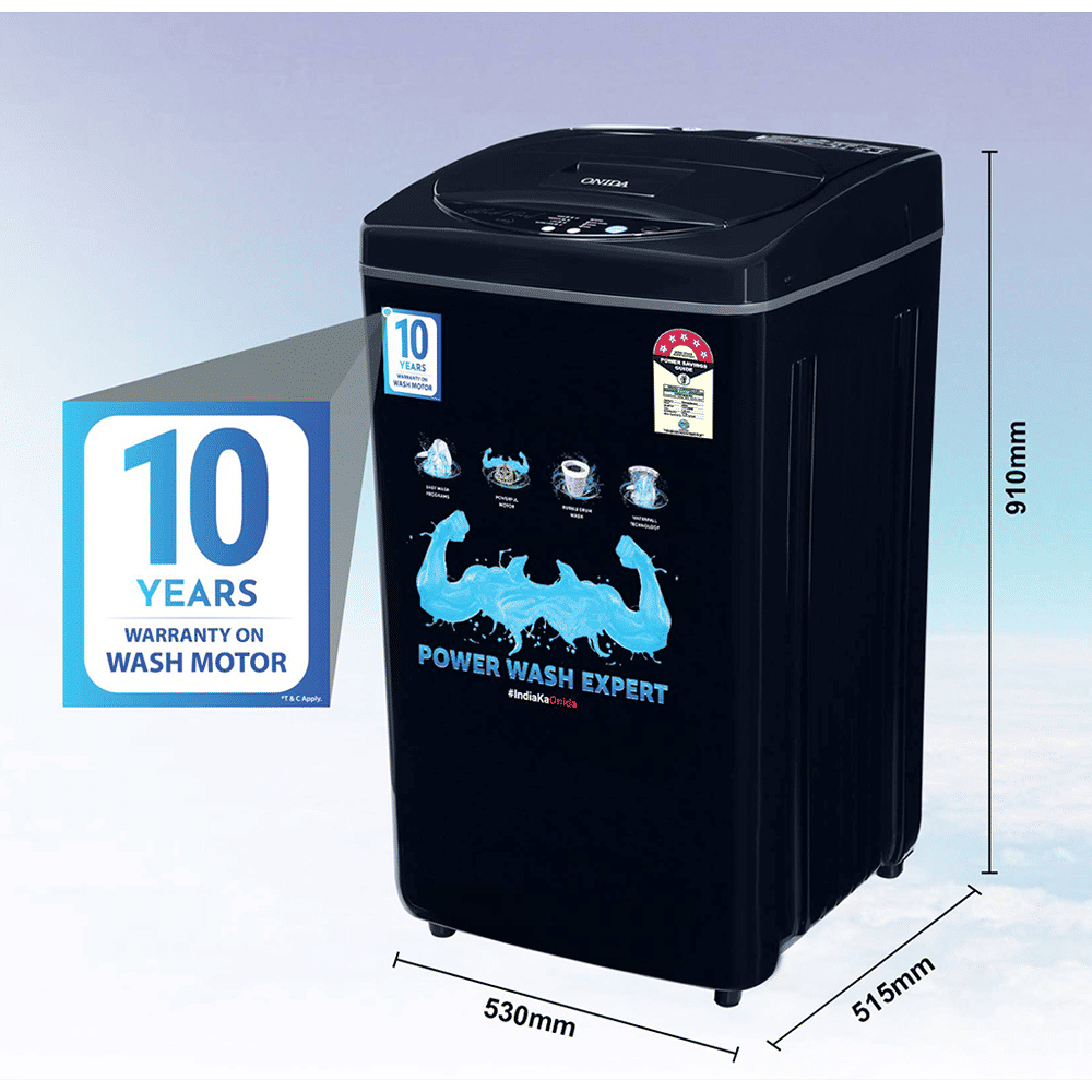 ONIDA 6.5 kg 5 Star Fully Automatic Top Load Washing Machine (T65CDN, Bubble Drum Technology, Black) ONIDA 6.5 kg 5 Star Fully Automatic Top Load Washing Machine (T65CDN, Bubble Drum Technology, Black)_18