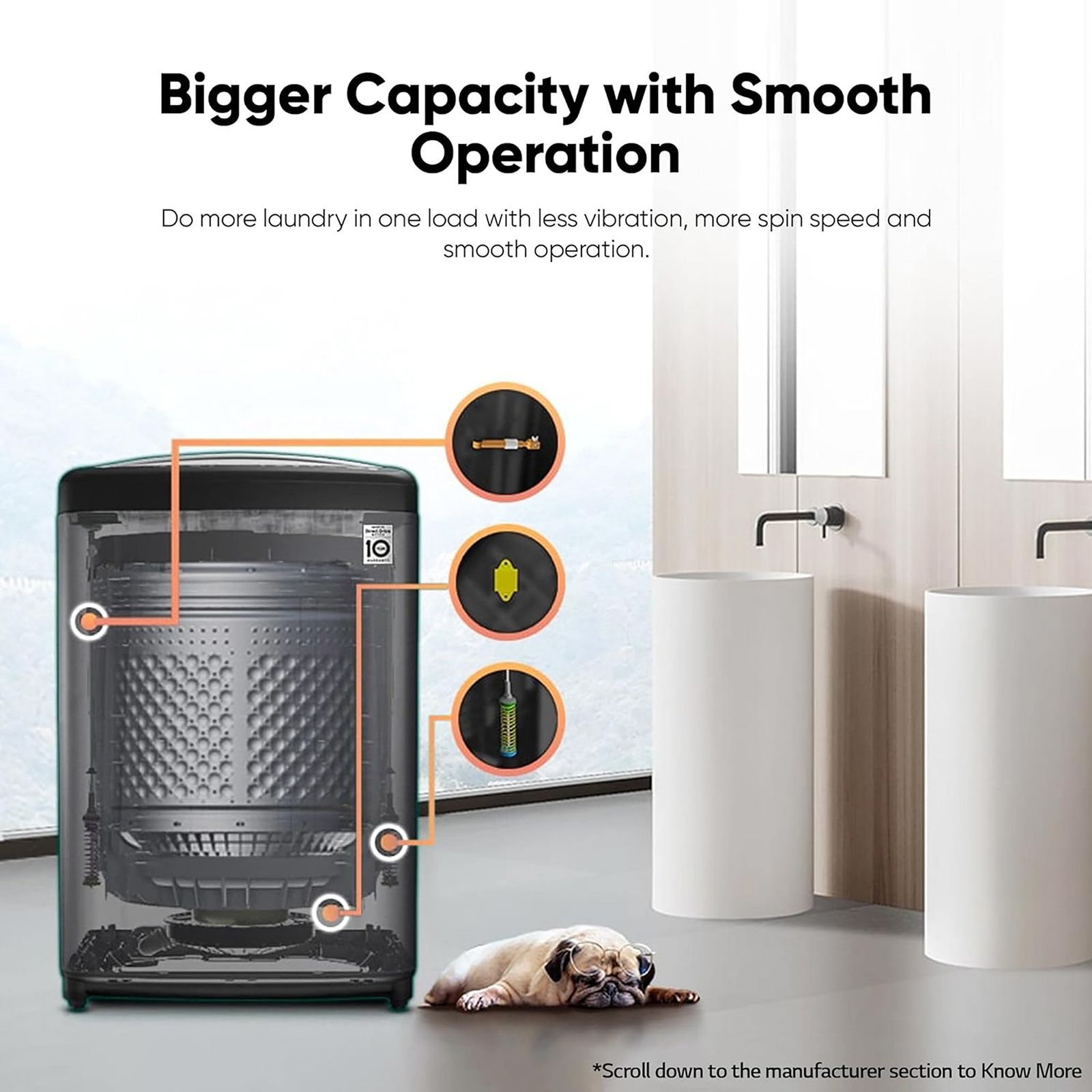 LG 11 kg 5 Star Inverter Fully Automatic Top Load Washing Machine (THD11SWM.ABMQEIL, AI Direct Drive, Middle Black) LG 11 kg 5 Star Inverter Fully Automatic Top Load Washing Machine (THD11SWM.ABMQEIL, AI Direct Drive, Middle Black)_15