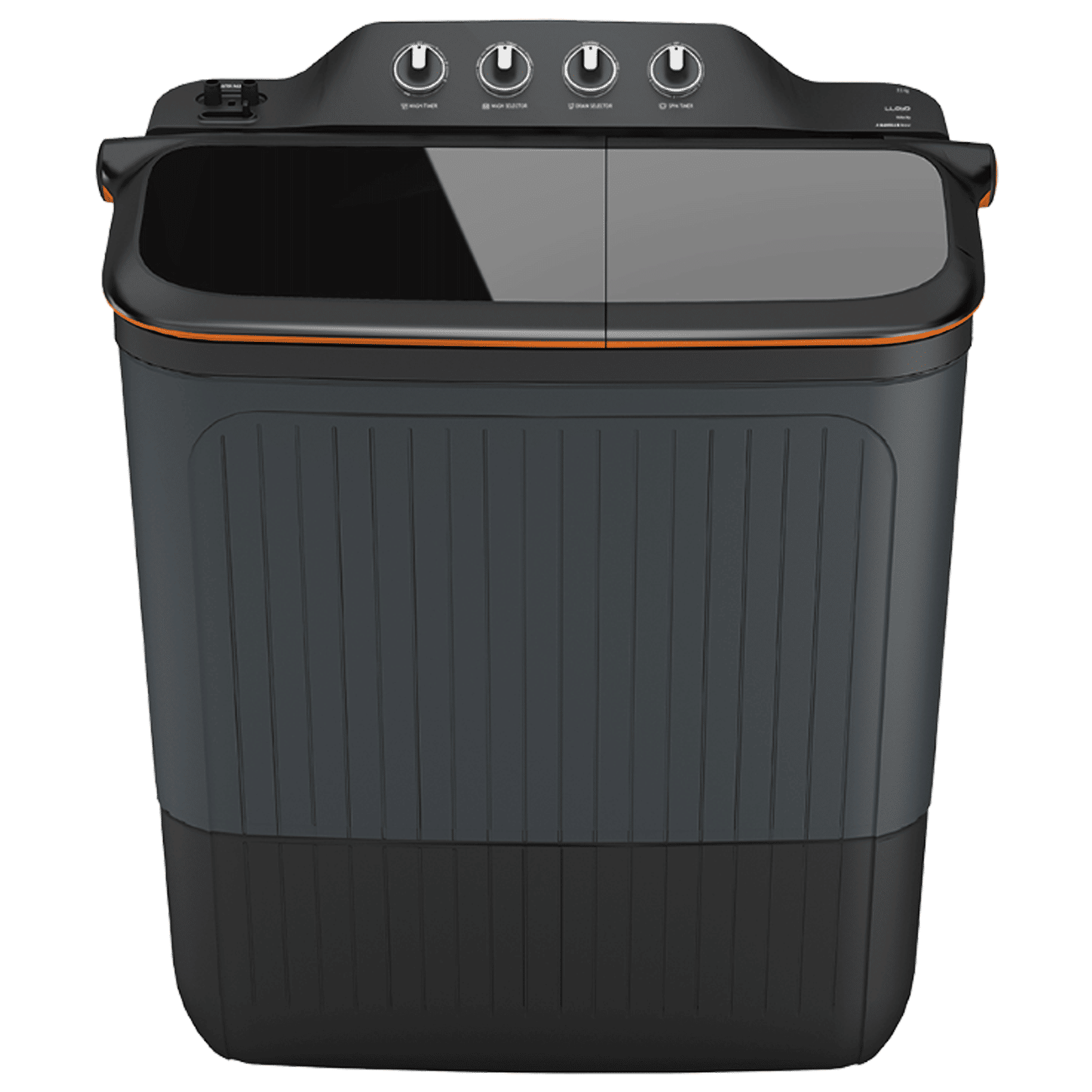 LLOYD 7.5 kg 5 Star Semi Automatic Washing Machine with 3 Wash Programs (GLWMS75CVGEL, Grey)_1