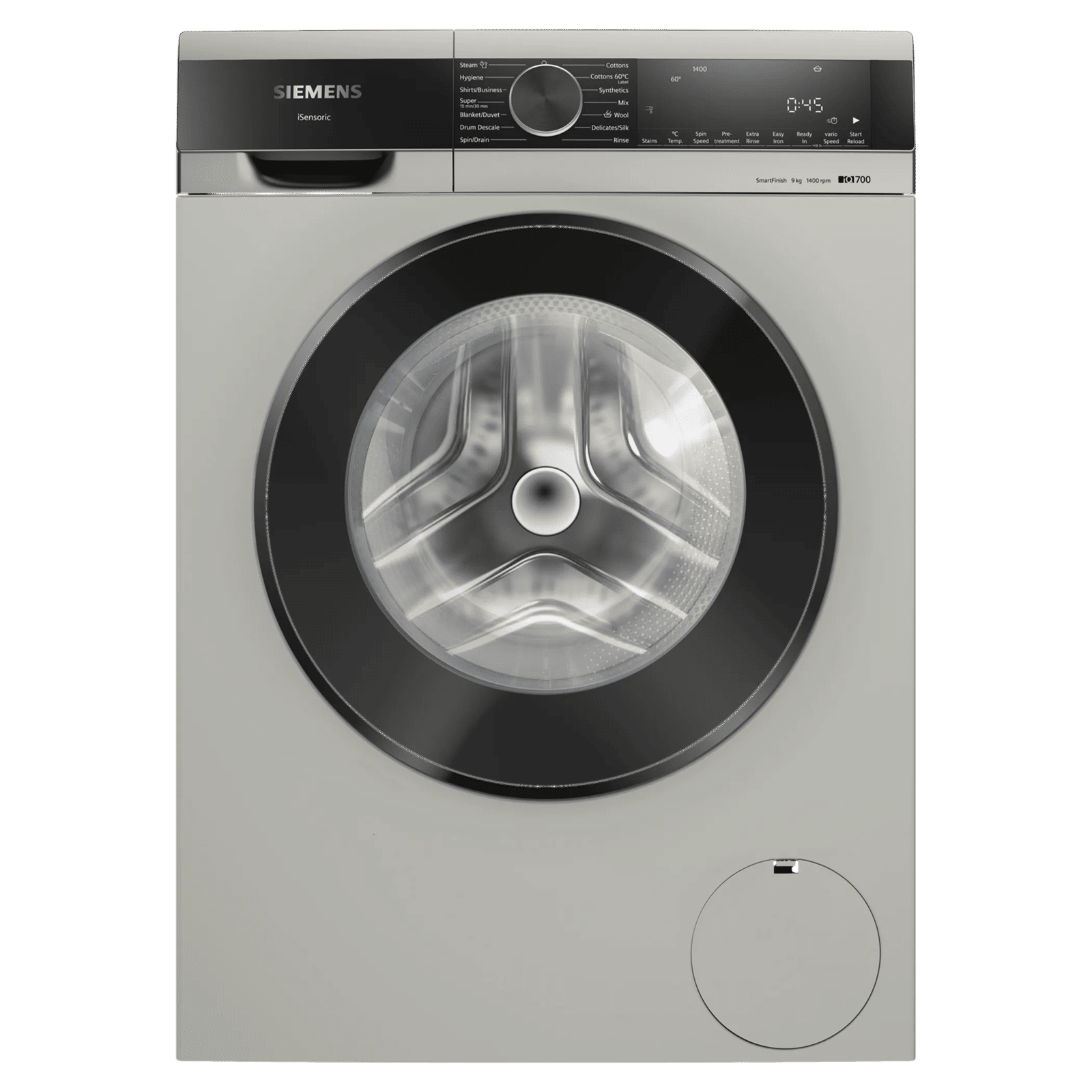 SIEMENS 9 kg Fully Automatic Front Load Washing Machine (iQ700, WG44A20XIN, Multiple Water Protection, Silver Inox) SIEMENS 9 kg Fully Automatic Front Load Washing Machine (iQ700, WG44A20XIN, Multiple Water Protection, Silver Inox)_1